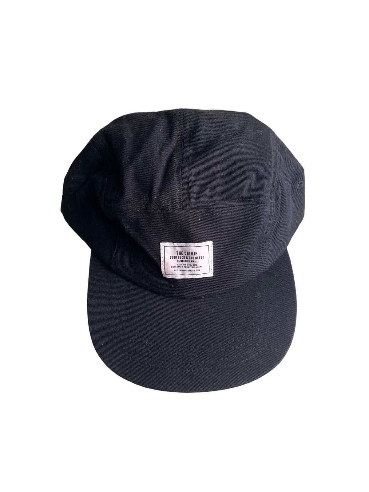 Japanese Brand The Crime 🇯🇵 Patch Leather Strap Adjustable 5 Panel Cap Size ONE SIZE - 2 Thumbnail