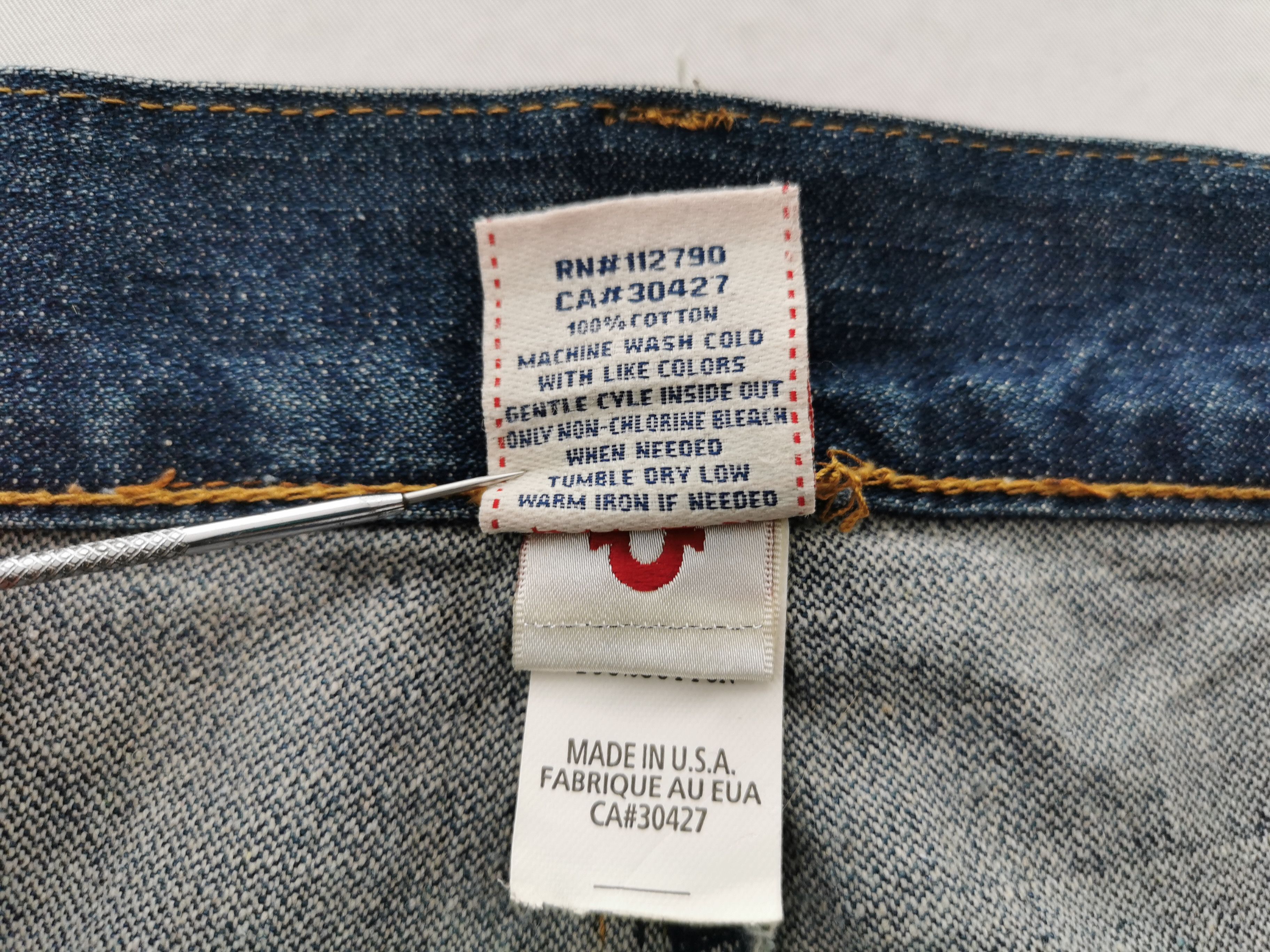 True Religion Vintage 90s True Religion Denim Jeans Made In USA Size 42 Size US 42 / EU 58 - 11 Thumbnail