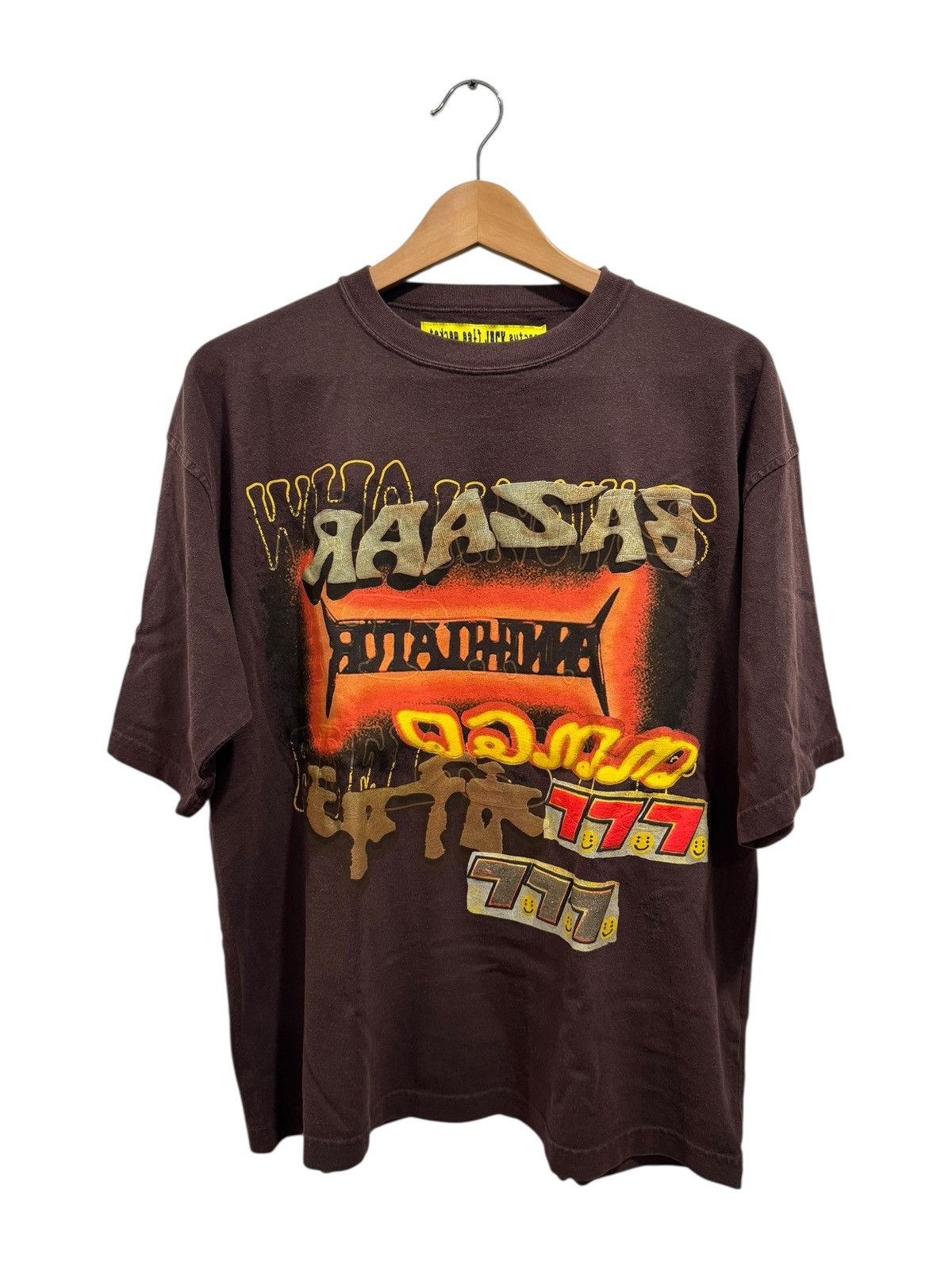 国内発送■CACTUS JACK■BAZAAR SOUVENIR TEE Travis Scott Travis Scott Vegas Bazaar Souvenir Tee Brown