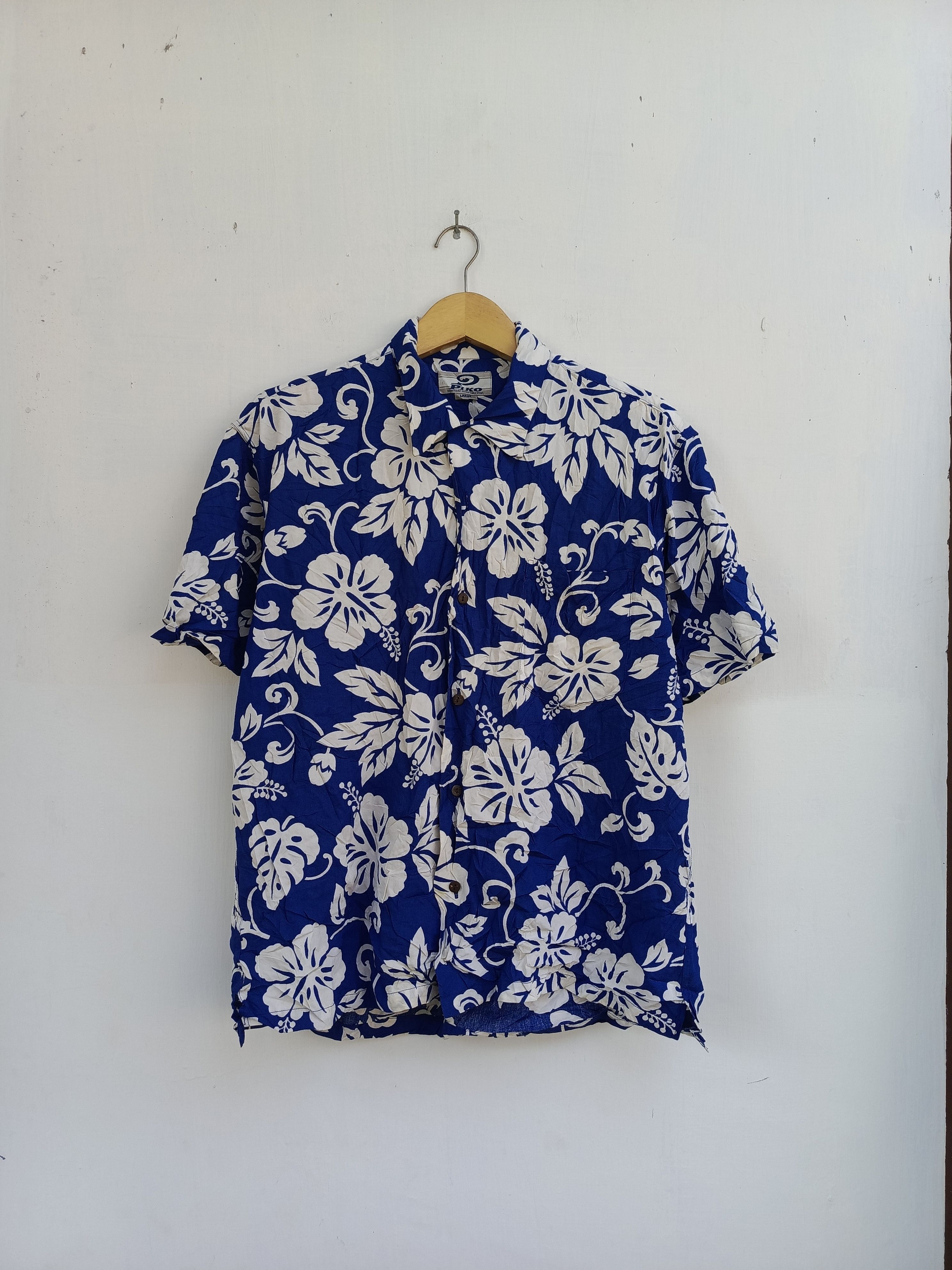Japanese Brand Piko Hawaiian shirt button ups Size US L / EU 52-54 / 3 - 1 Thumbnail