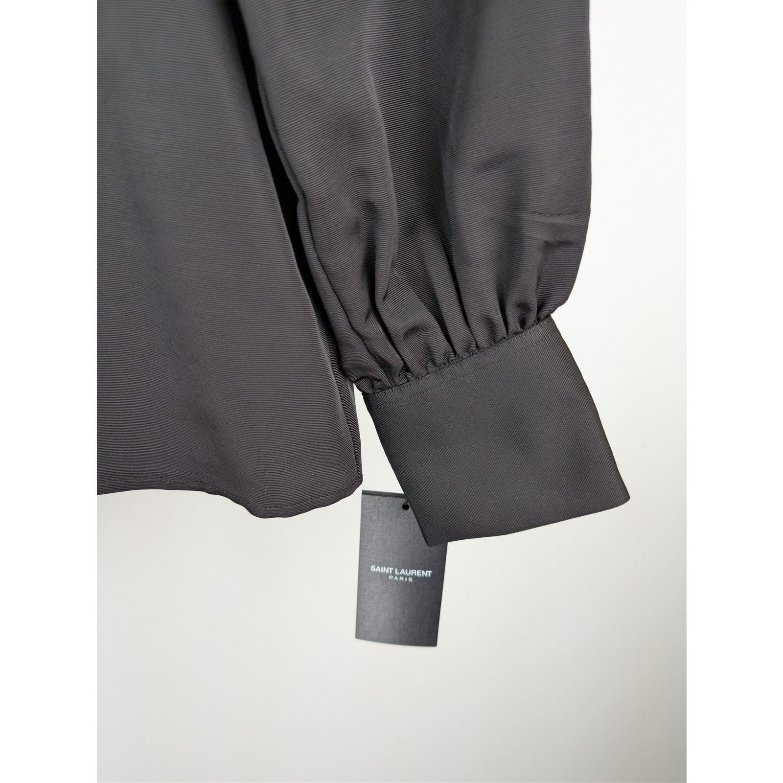 Saint Laurent Paris o1rshd1 Lavallière-Neck blouse Shirt in Black Size US M / EU 48-50 / 2 - 6 Thumbnail