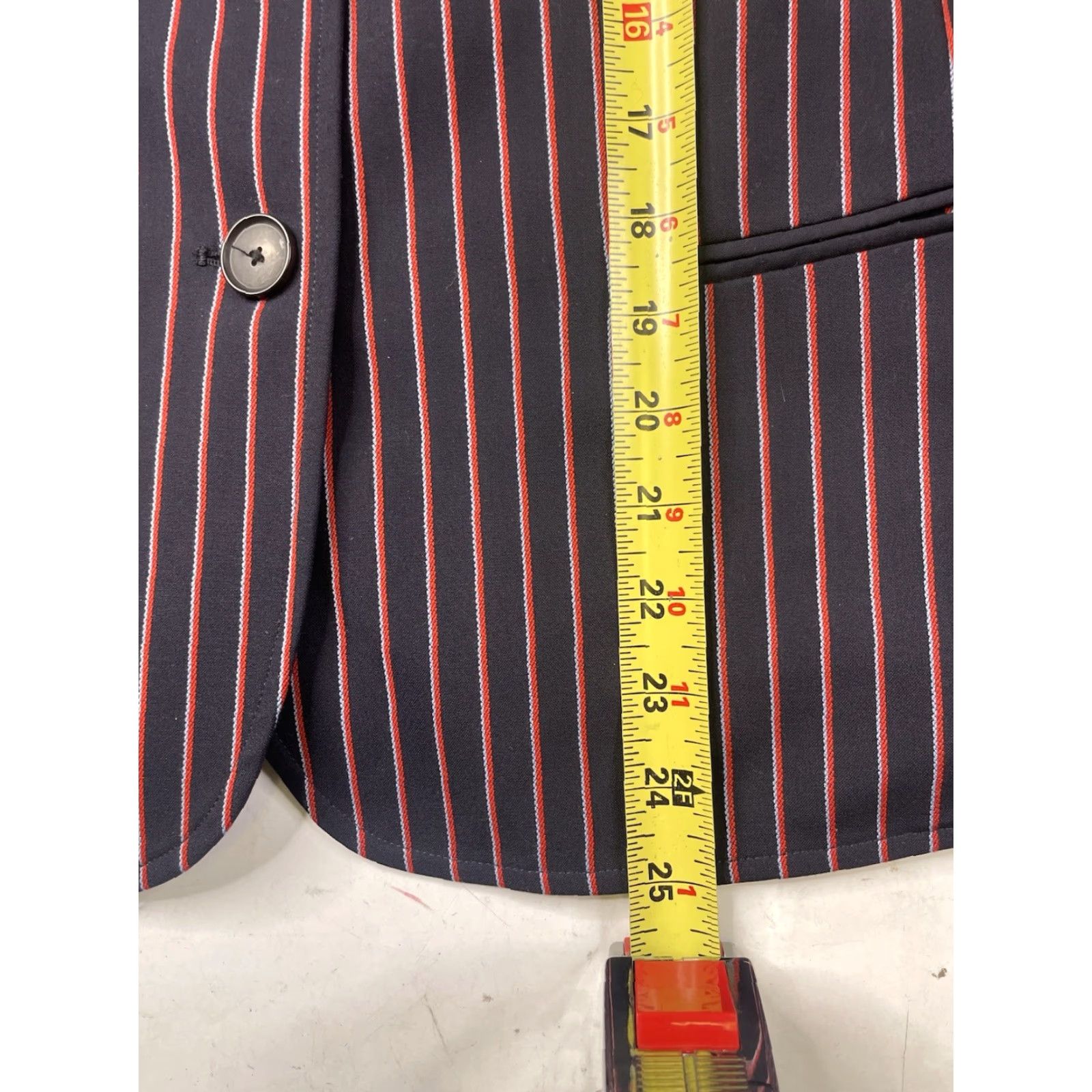 Vintage Argent Workwear Classic Single Breasted Blazer Striped Jacket Womens 12 Size XL / US 12-14 / IT 48-50 - 7 Thumbnail