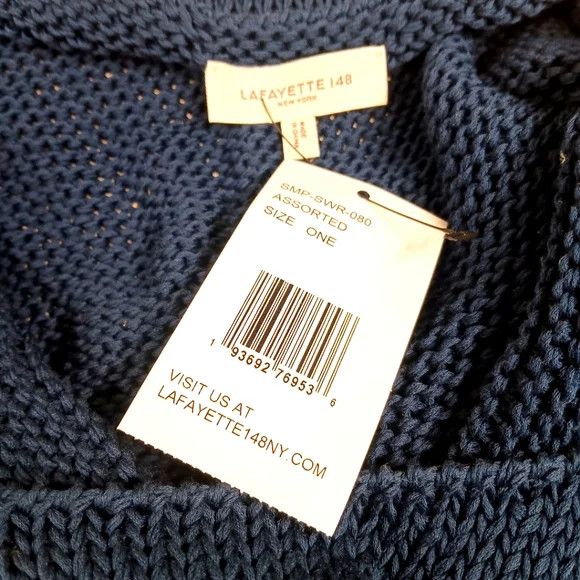 Lafayette 148 LAFAYETTE 148 Slub Blue Cotton Scoop Neck Knit Tank - Medium Size M / US 6-8 / IT 42-44 - 7 Thumbnail