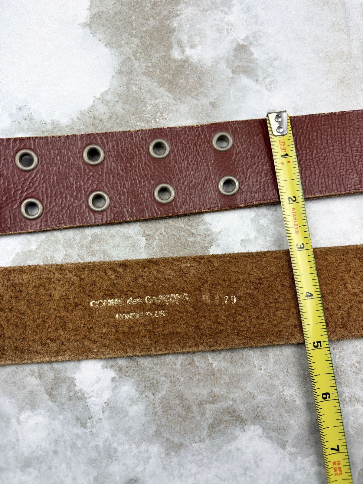 Comme des Garcons Comme des Garcons Homme Plus Prong Buckle Leather Belt Size ONE SIZE - 4 Thumbnail