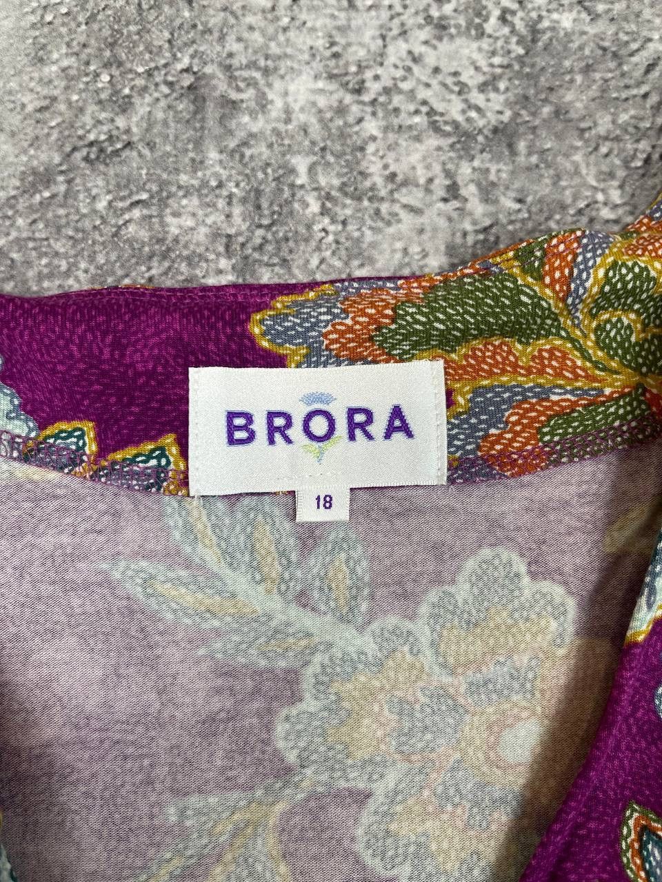 Other Brora Women Floral Dress Purple Multicolor A-Line Size L Size L / US 10 / IT 46 - 4 Thumbnail