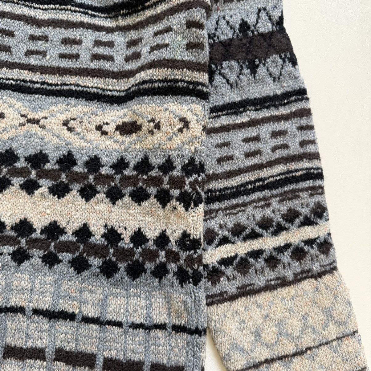 Dries Van Noten Illusion Patterned Knit Wool Sweater Size US L / EU 52-54 / 3 - 13 Thumbnail