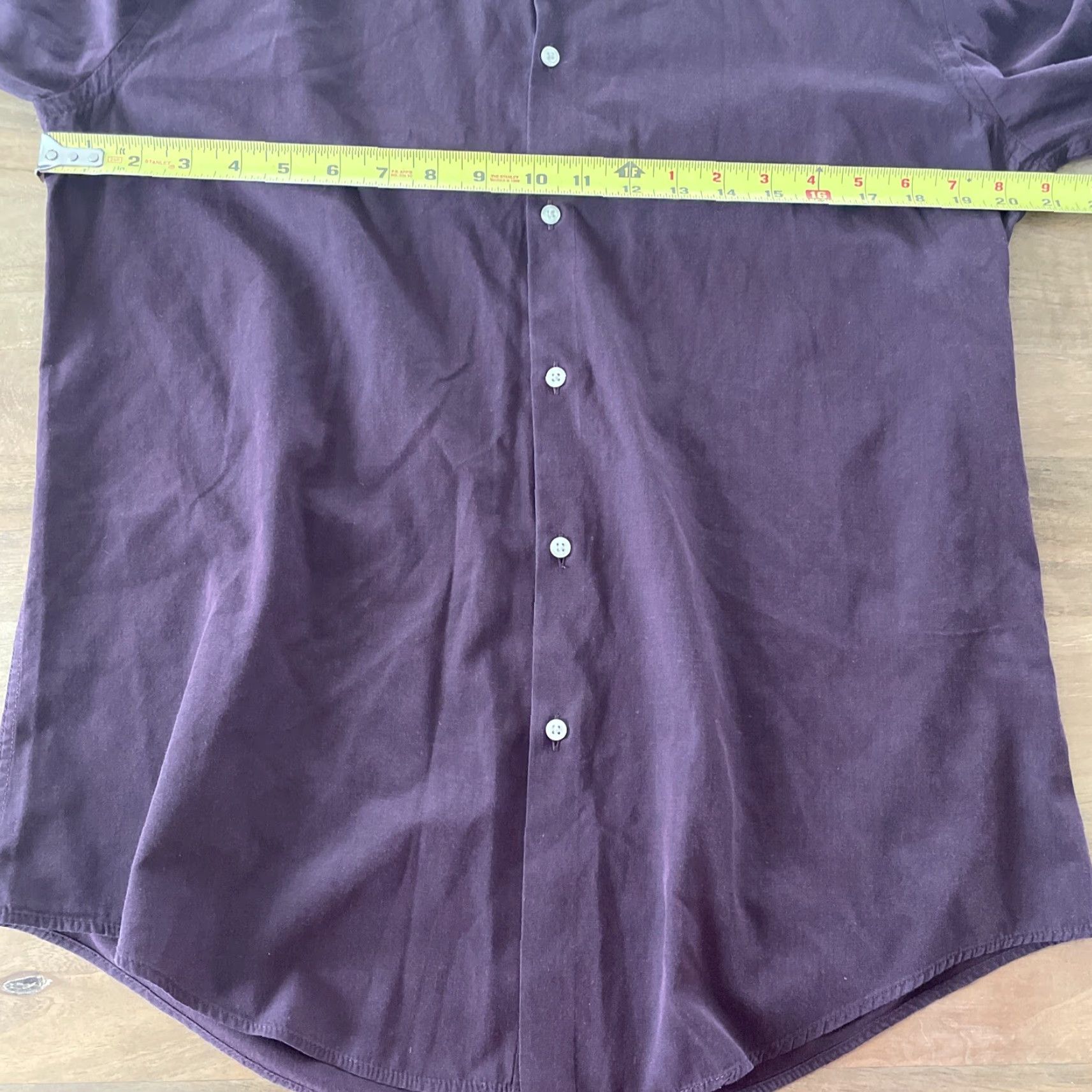 Zara Zara Man Button-Up Shirt XL Maroon Slim Fit Long Sleeve Cotton Casual Dress Shirt Mens Size US XL / EU 56 / 4 - 5 Thumbnail