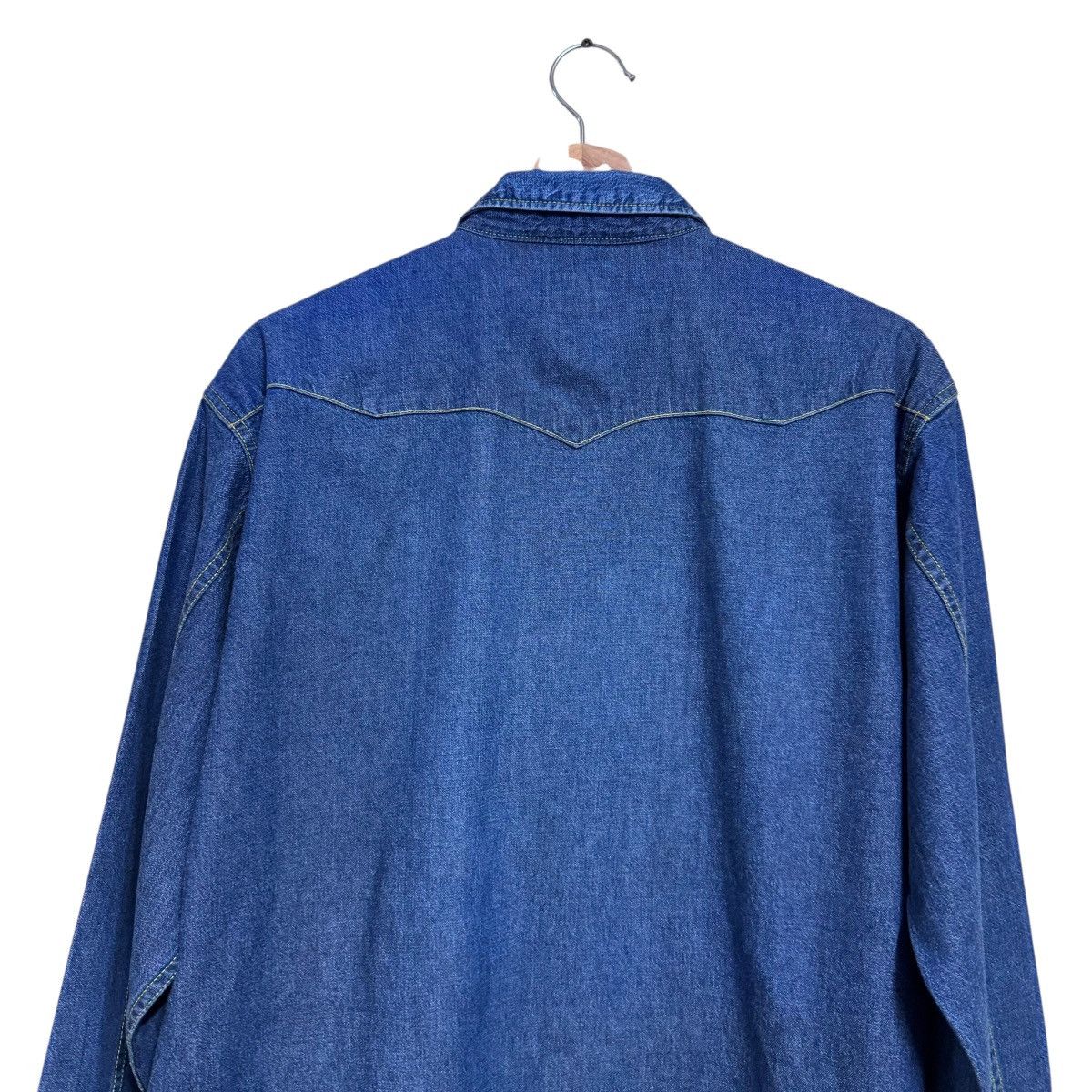 Levi's Vintage 90s Levis Big E Western Denim Shirt Selvedge Size US L / EU 52-54 / 3 - 8 Thumbnail