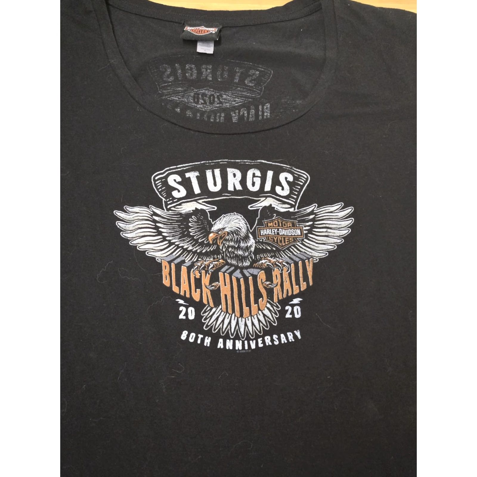 Harley Davidson Harley-Davidson Sturgis Shirt Womens L Black T-Shirt 2020 Eagle 80th Anniversary Harley-Davidson Size L / US 10 / IT 46 - 2 Thumbnail