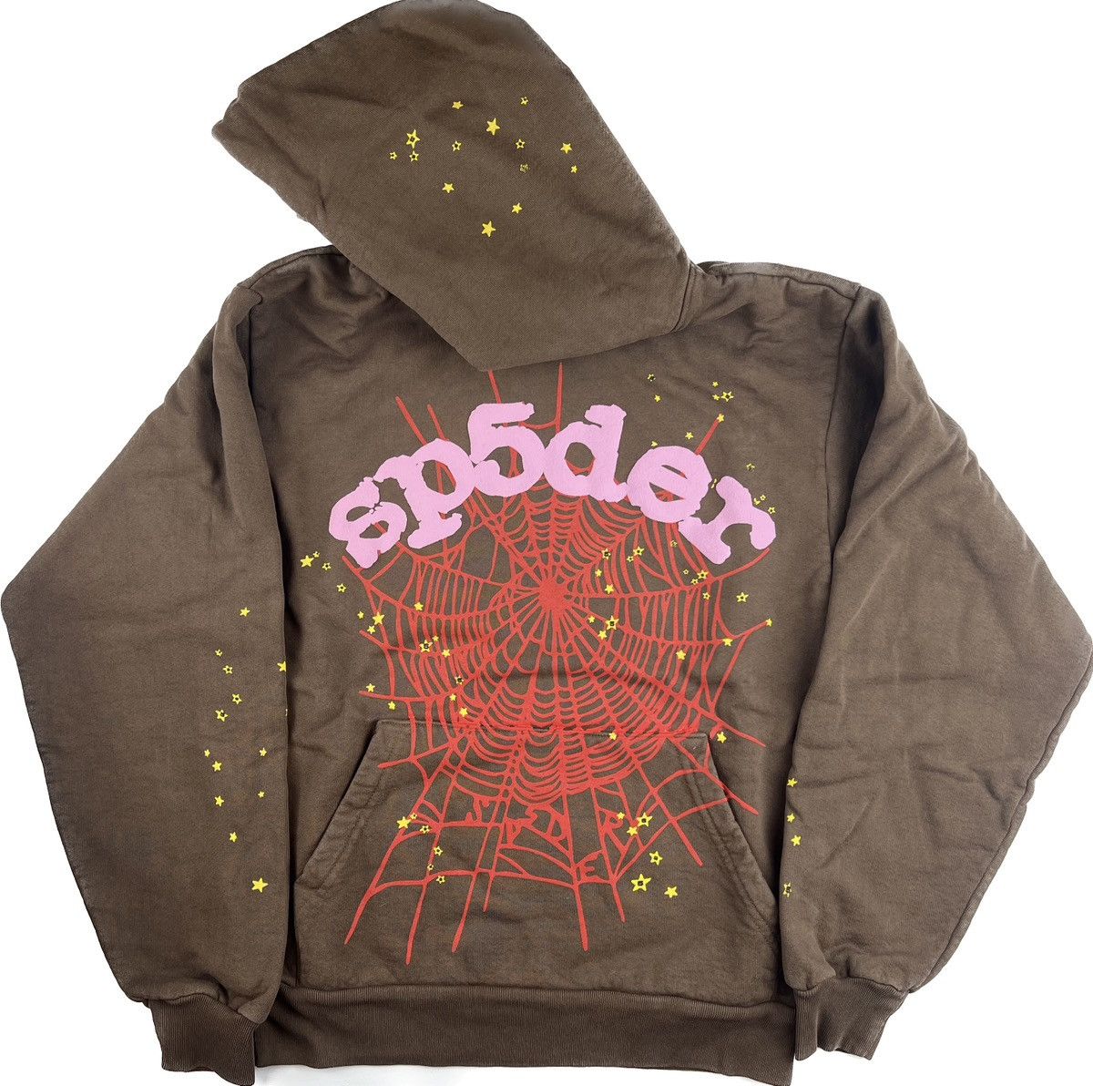 image of Spider Worldwide Sp5Der 8 Days Of Sp5Der Hoodie in Brown, Men's (Size Small)