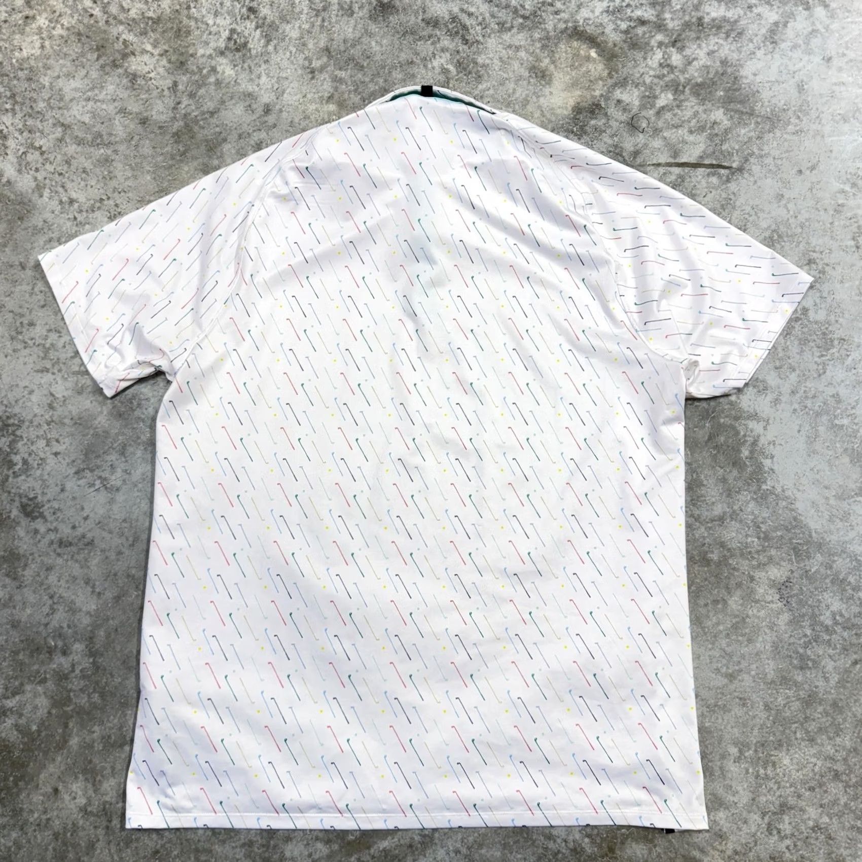Vintage Barstool Golf Polo Shirt Mens L White UNRL Athletic Fit Graphic Print Golf Clubs Polo Size US L / EU 52-54 / 3 - 6 Thumbnail