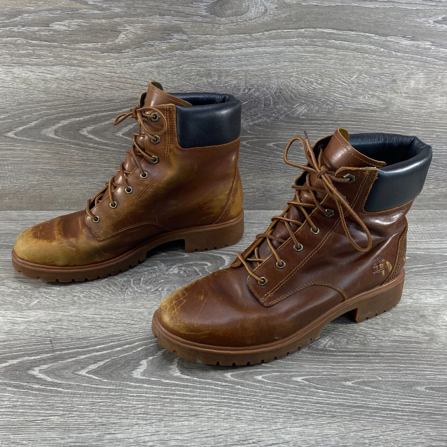 Timberland TIMBERLAND Jayne Womens 11 Boots Brown Leather Waterproof Ankle Combat Bootie Size US 9 / IT 39 - 5 Thumbnail