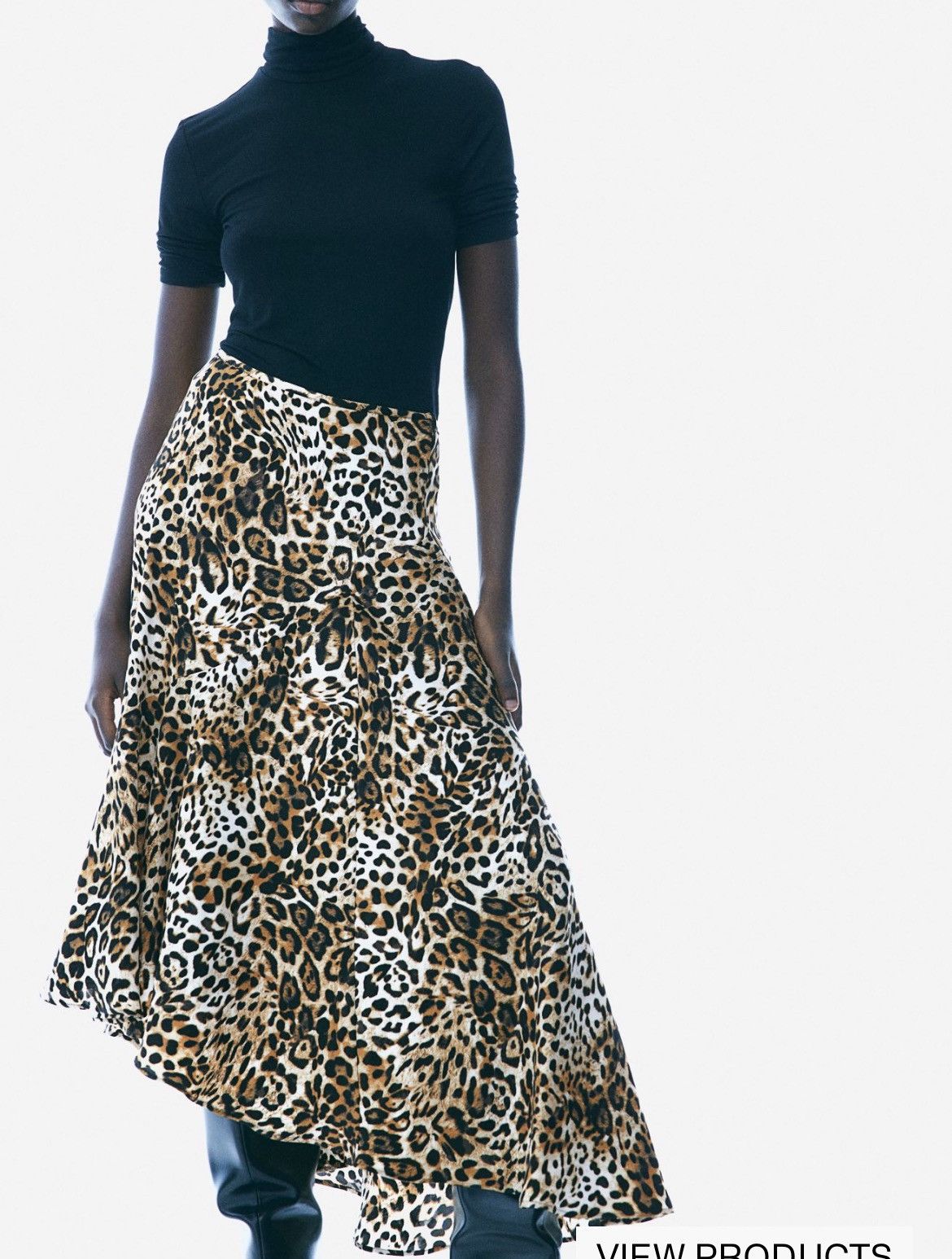 H&M H&M leopard print skirt asymmetrical Size 28" / US 6 / IT 42 - 1 Thumbnail