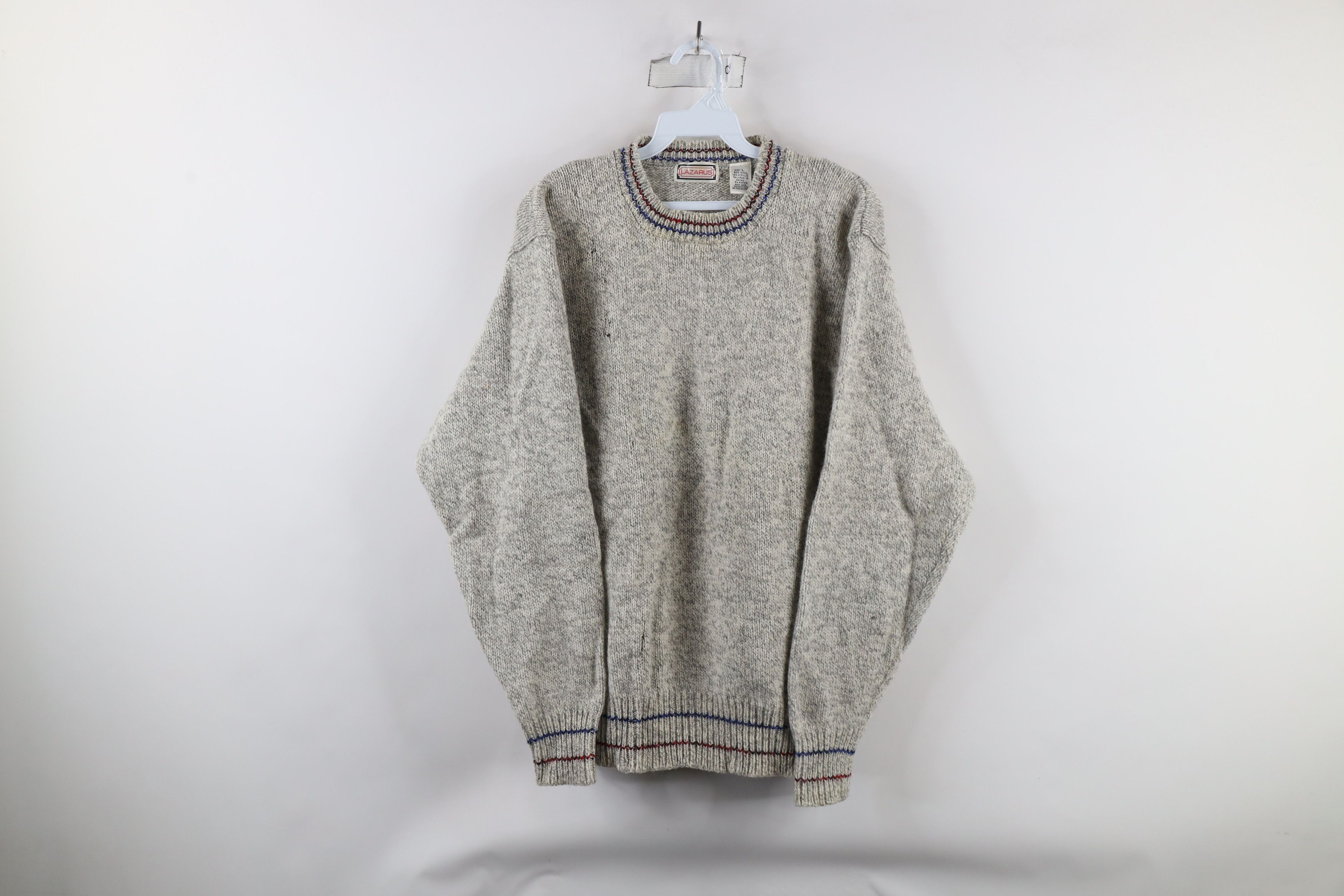 Vintage Vintage 90s Streetwear Heavyweight Wool Blend Knit Sweater Size US L / EU 52-54 / 3 - 1 Thumbnail
