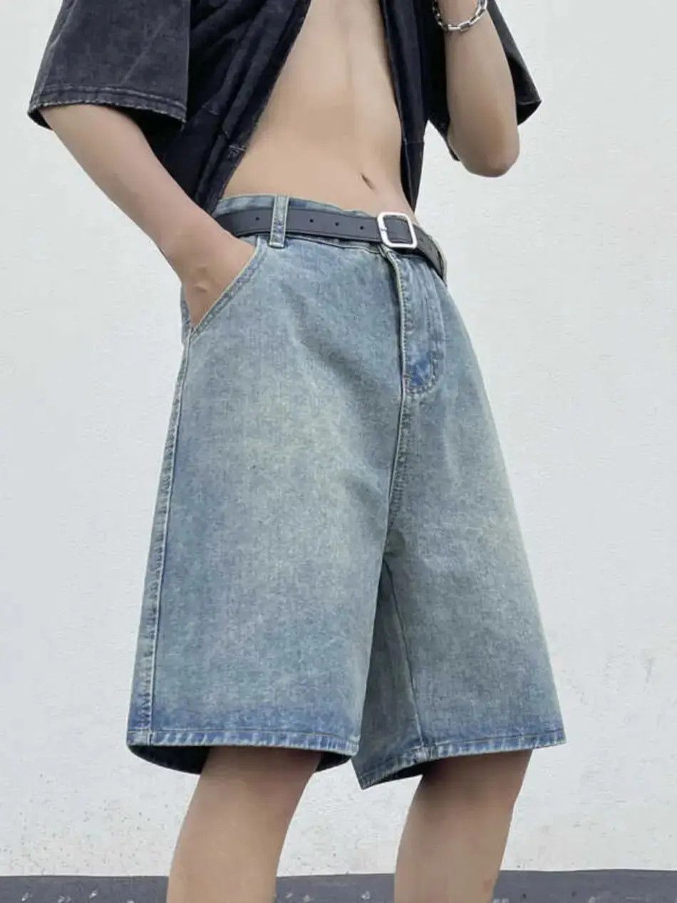 Japanese Brand Retro casual straight leg loose denim shorts Size US 30 / EU 46 - 3 Thumbnail