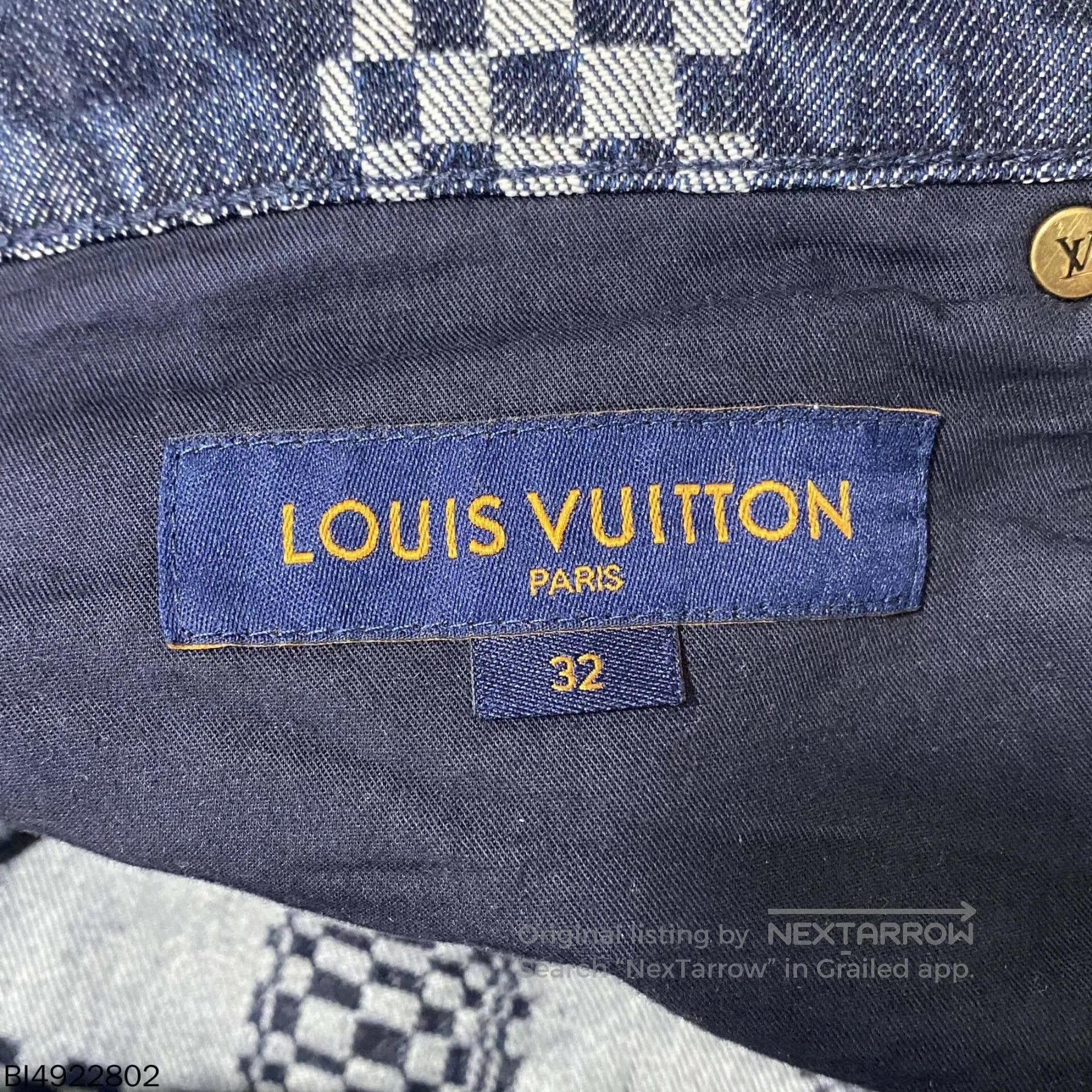 Louis Vuitton checkerboard pattern denim pants. Size US 32 / EU 48 - 5 Thumbnail