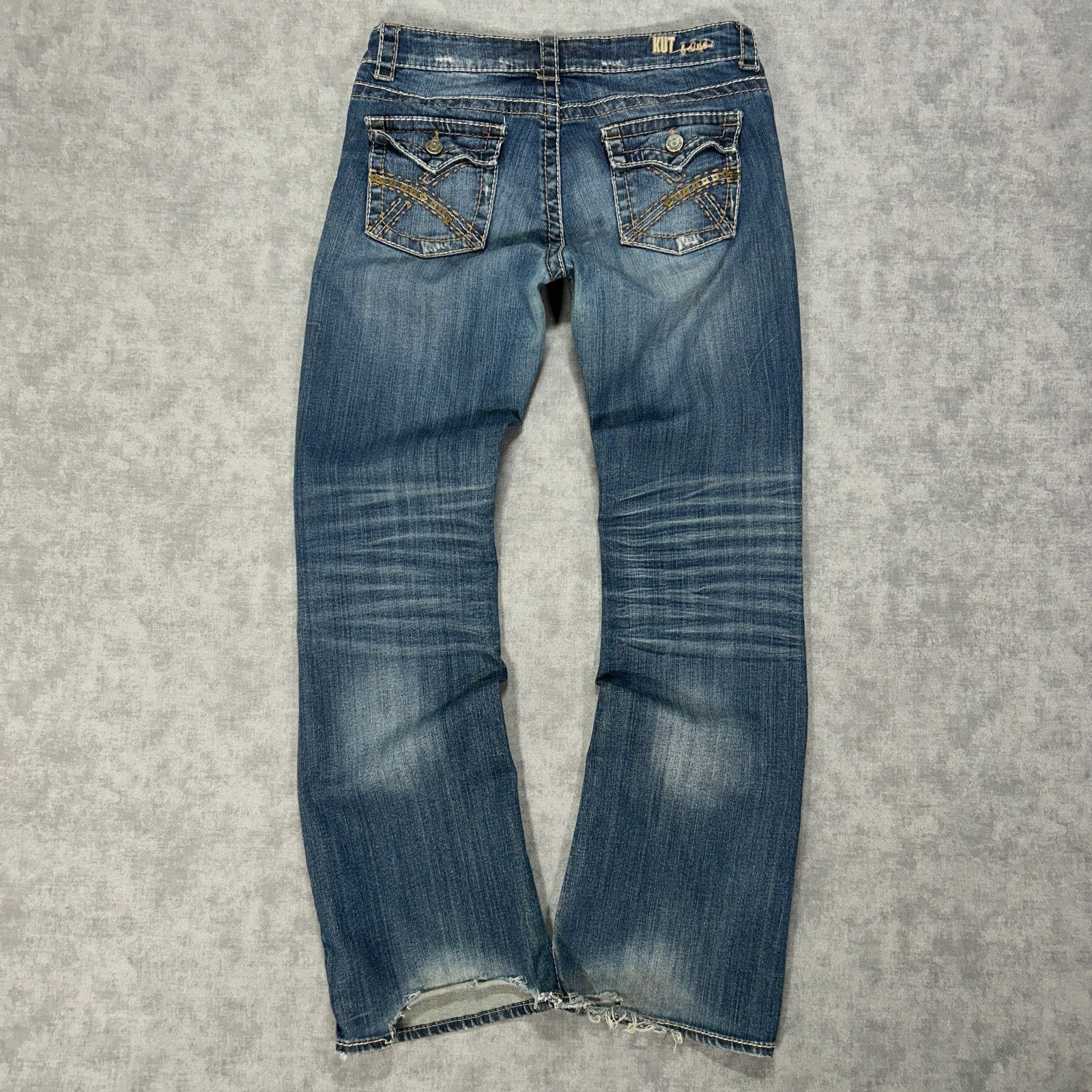 Other Y2K KUT From the Cloth So Low flare jeans distressed wmns 8 Size 30" / US 8 / IT 44 - 2 Thumbnail