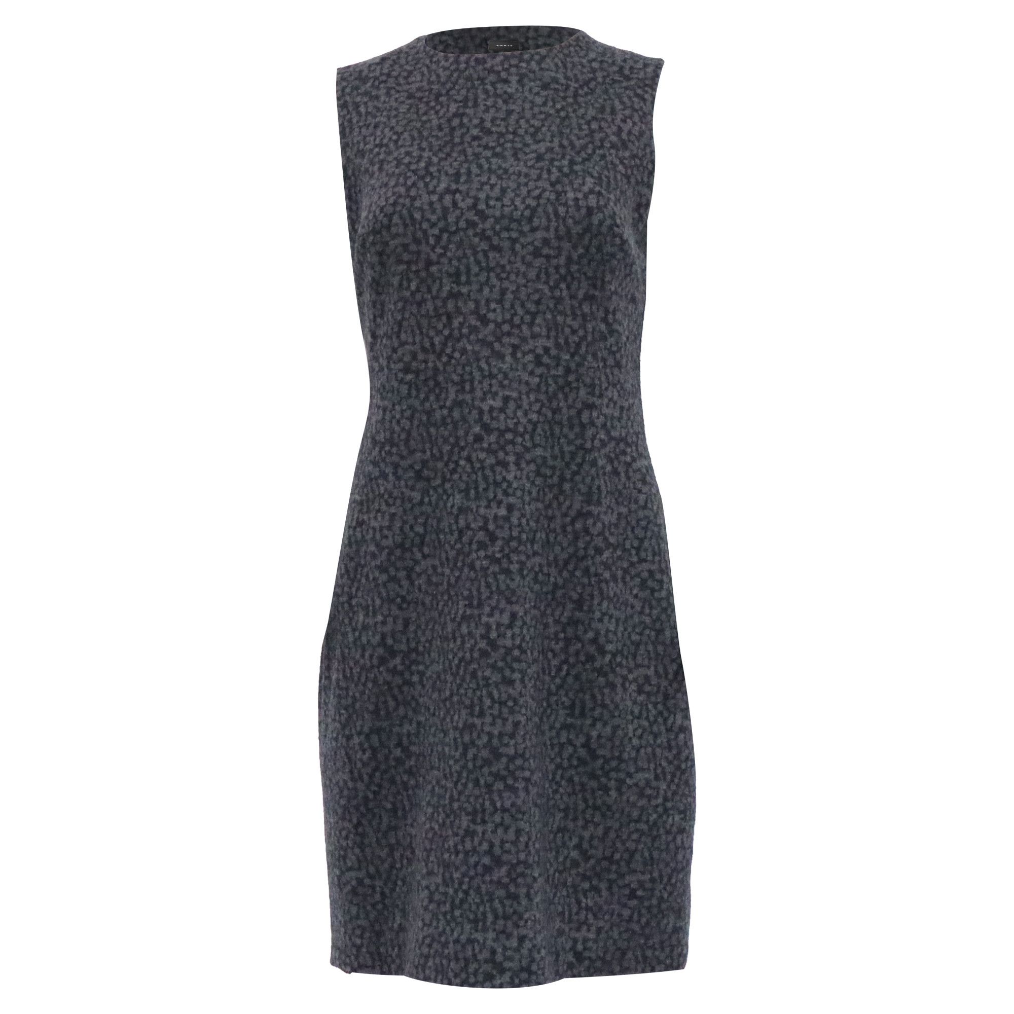 Akris Akris Patterned Mini Shift Dress in Grey Wool Size XS / US 0-2 / IT 36-38 - 1 Thumbnail
