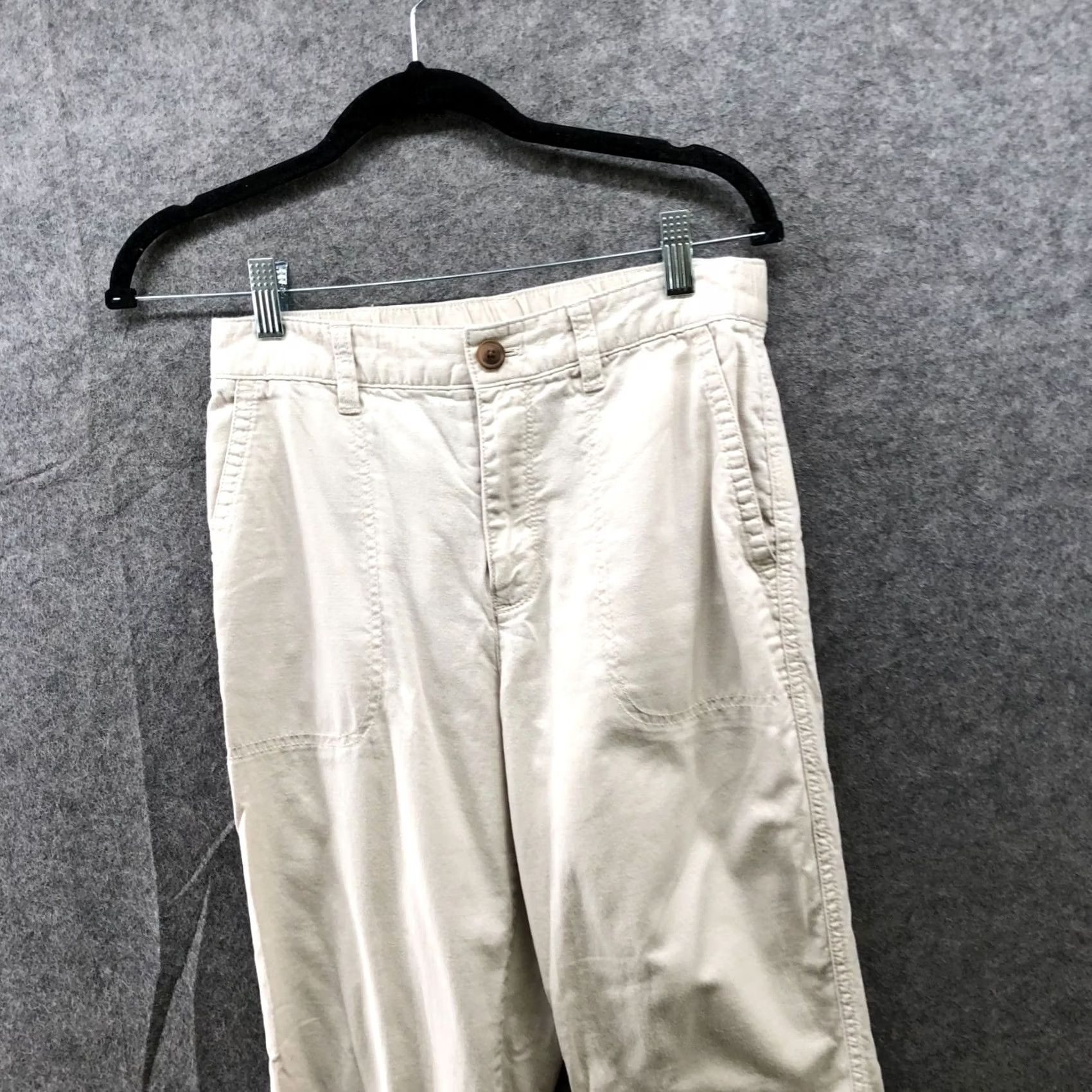 Gap VINTAGE? No. Gap Twill Utility Girlfriend Jogger Pants Womens 4 Beige Cotton Mid Rise Pants Mens? Size 27" / US 4 / IT 40 - 3 Thumbnail