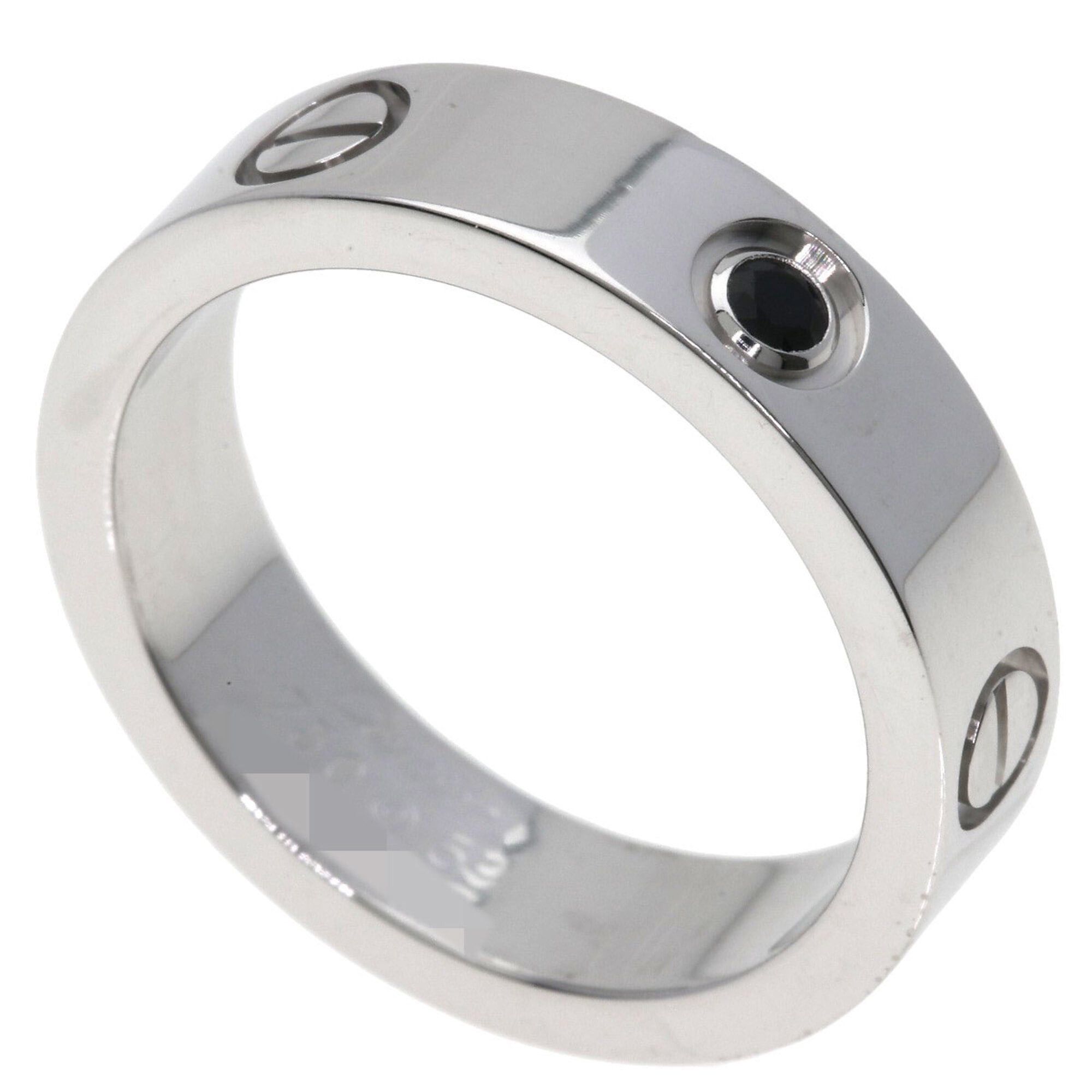 Cartier Cartier Love Ring, Black Sapphire, Size 59, 18K White Gold, Women's CARTIER Size ONE SIZE - 1 Thumbnail