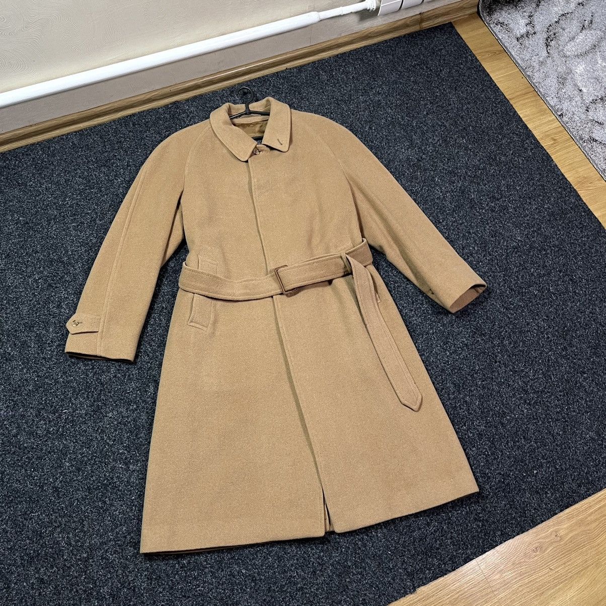 image of Burberry's Trench Wool & Camel Hair Beige Coat With Belt 90S, Men's (Size Large)