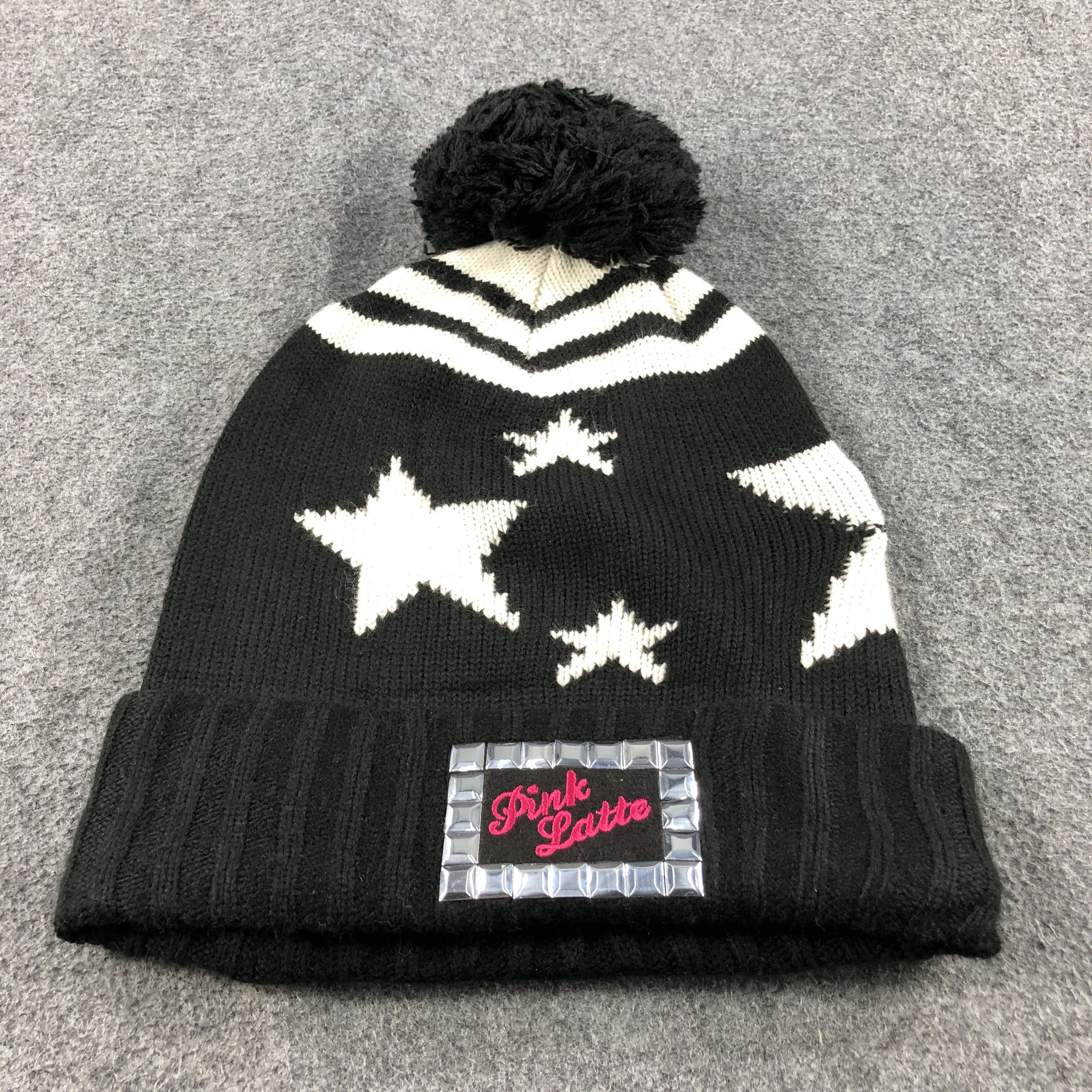Vintage Unknown Pink Latte Bobble Beanie Snowcap Snow Hat B327 Size ONE SIZE - 3 Thumbnail