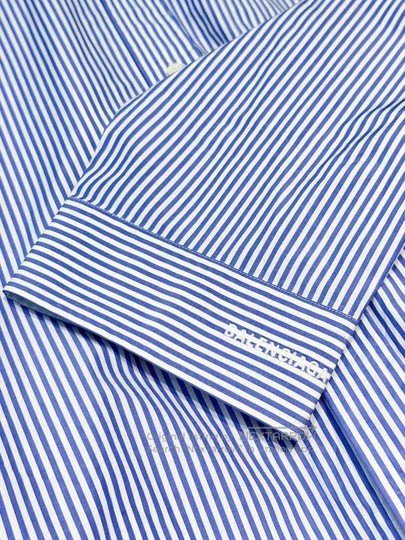 Balenciaga Balenciaga Blue and White 38 Size Striped Long Sleeve Shir Size XS / US 0-2 / IT 36-38 - 5 Thumbnail