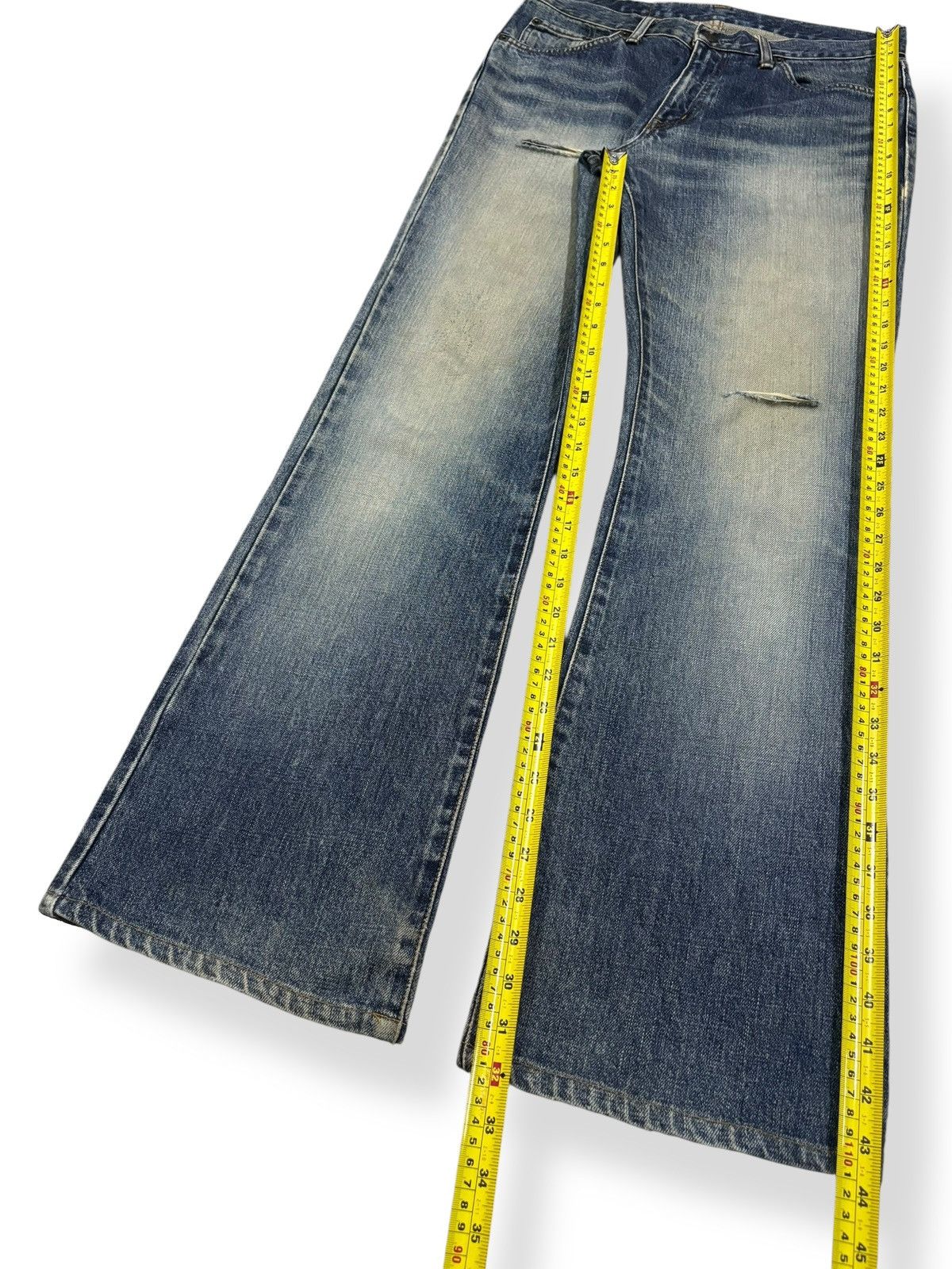 Edwin Vintage Edwin Mud Wash Flare Bootcut Distressed Jeans Size US 32 / EU 48 - 14 Thumbnail