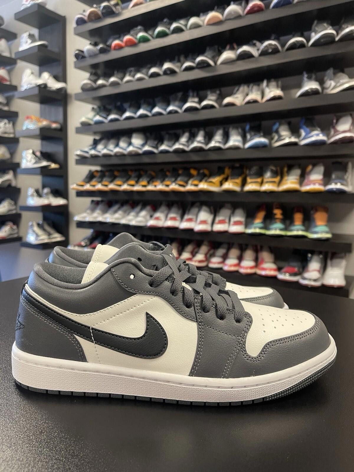 Nike Size 11 - Nike Air Jordan 1 Low Shoes 'Dark Gray' Sail White Size US 11 / IT 41 - 3 Thumbnail