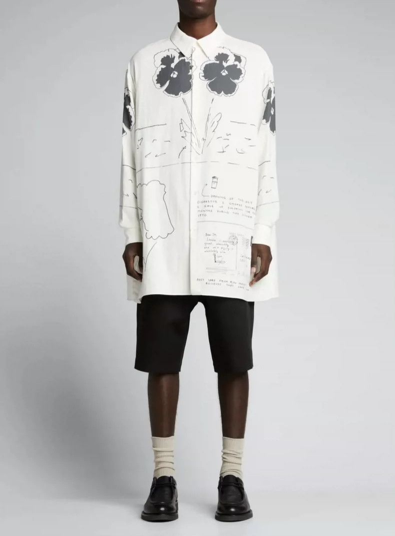 Loewe LOEWE size44 White floral graffiti shirt Size US S / EU 44-46 / 1 - 2 Thumbnail