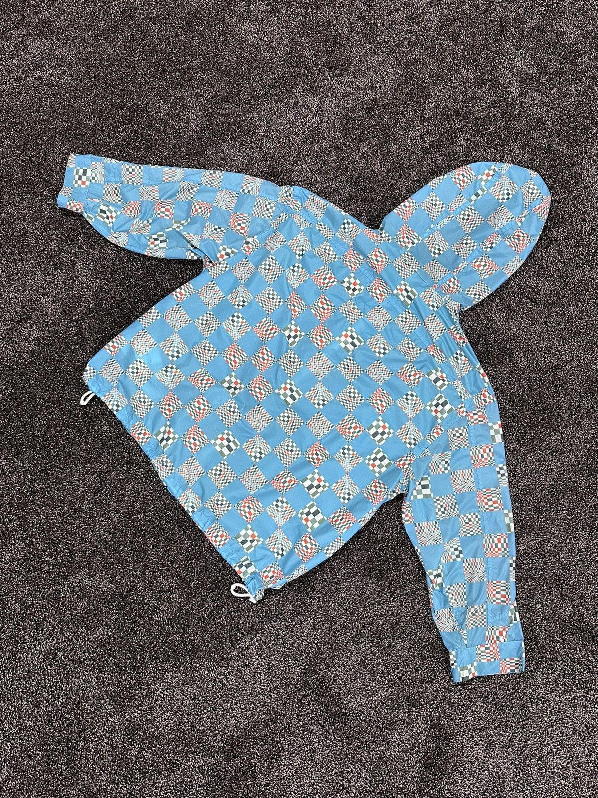 Louis Vuitton Louis Vuitton Distorted Damier Blue Nylon Windbreaker Jacket Size US S / EU 44-46 / 1 - 11 Thumbnail
