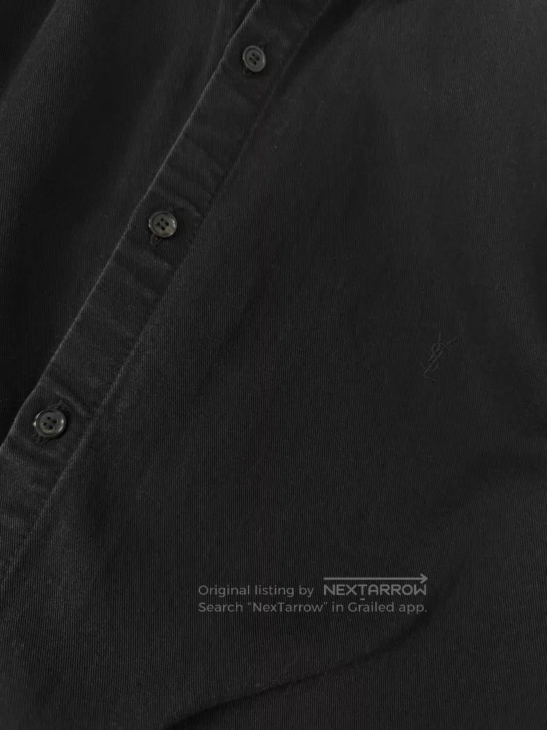 Saint Laurent Paris Saint Laurent Paris Embroidered Logo Washed Dark Grey Deni Size US XS / EU 42 / 0 - 3 Thumbnail