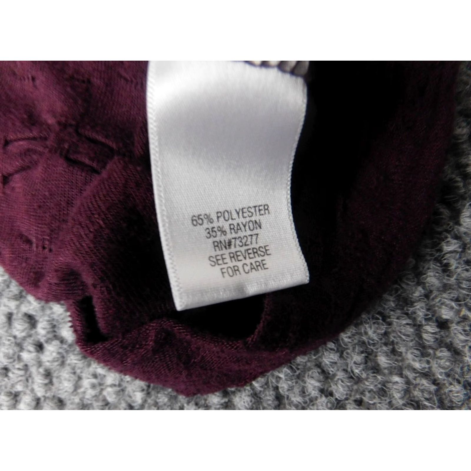 Croft & Barrow Croft & Barrow Womens Blouse Petites PM Purple V-Neck Long Sleeve Pullover Casual Button Polyester Down Stretch Regular Basic Shirt Womens Size M / US 6-8 / IT 42-44 - 6 Thumbnail