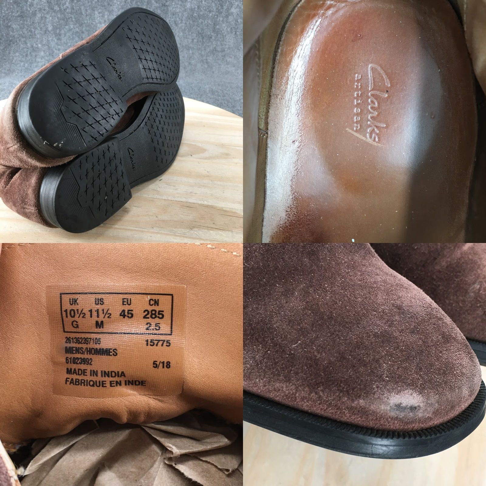 Clarks Clarks Artisan Boot Mens 11.5 M Chukka Casual Brown Suede Leather Ankle 15775 Size US 12 / EU 45 - 9 Thumbnail
