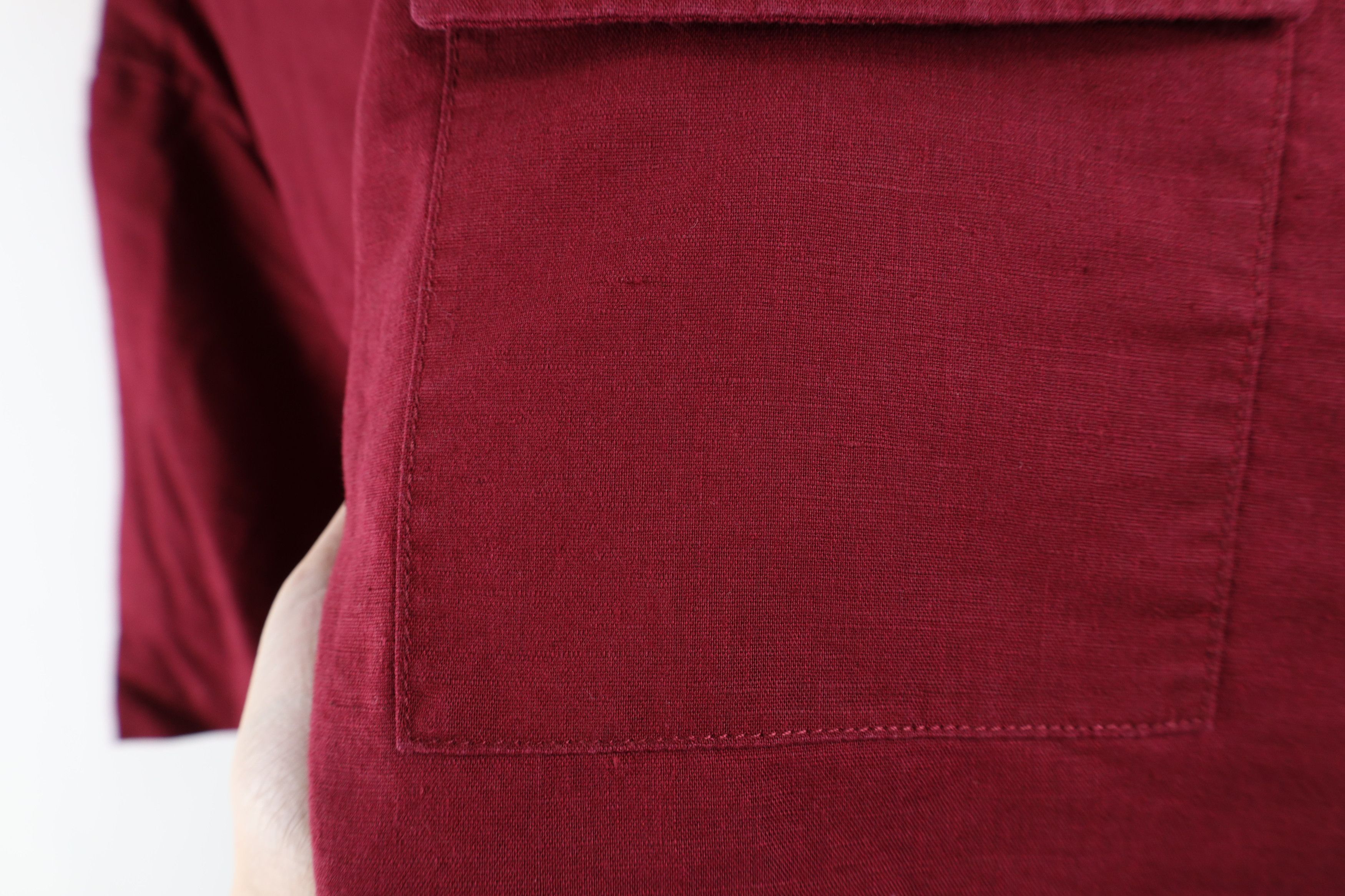 Calvin Klein × Vintage Vintage 90s Calvin Klein Flax Linen Collared Button Shirt Size US L / EU 52-54 / 3 - 9 Thumbnail