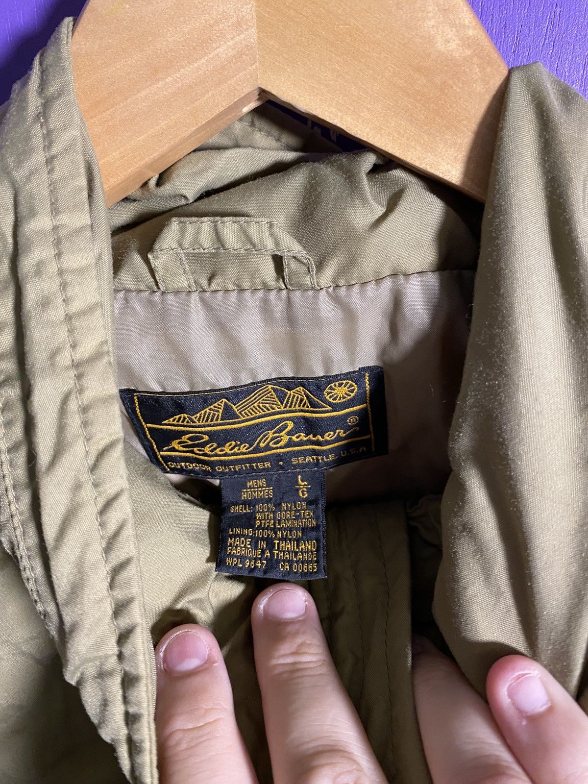 Eddie Bauer Vintage 90s Eddie Bauer half zip hooded jacket Size US L / EU 52-54 / 3 - 4 Thumbnail