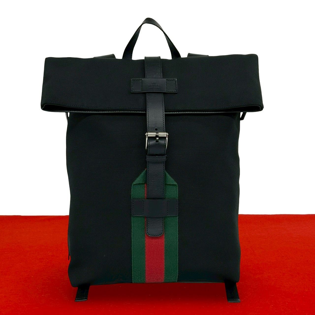 Gucci Gucci Gucci Canvas Leather Backpack Textile Backpack DUTY FREE for USA Size ONE SIZE - 1 Thumbnail