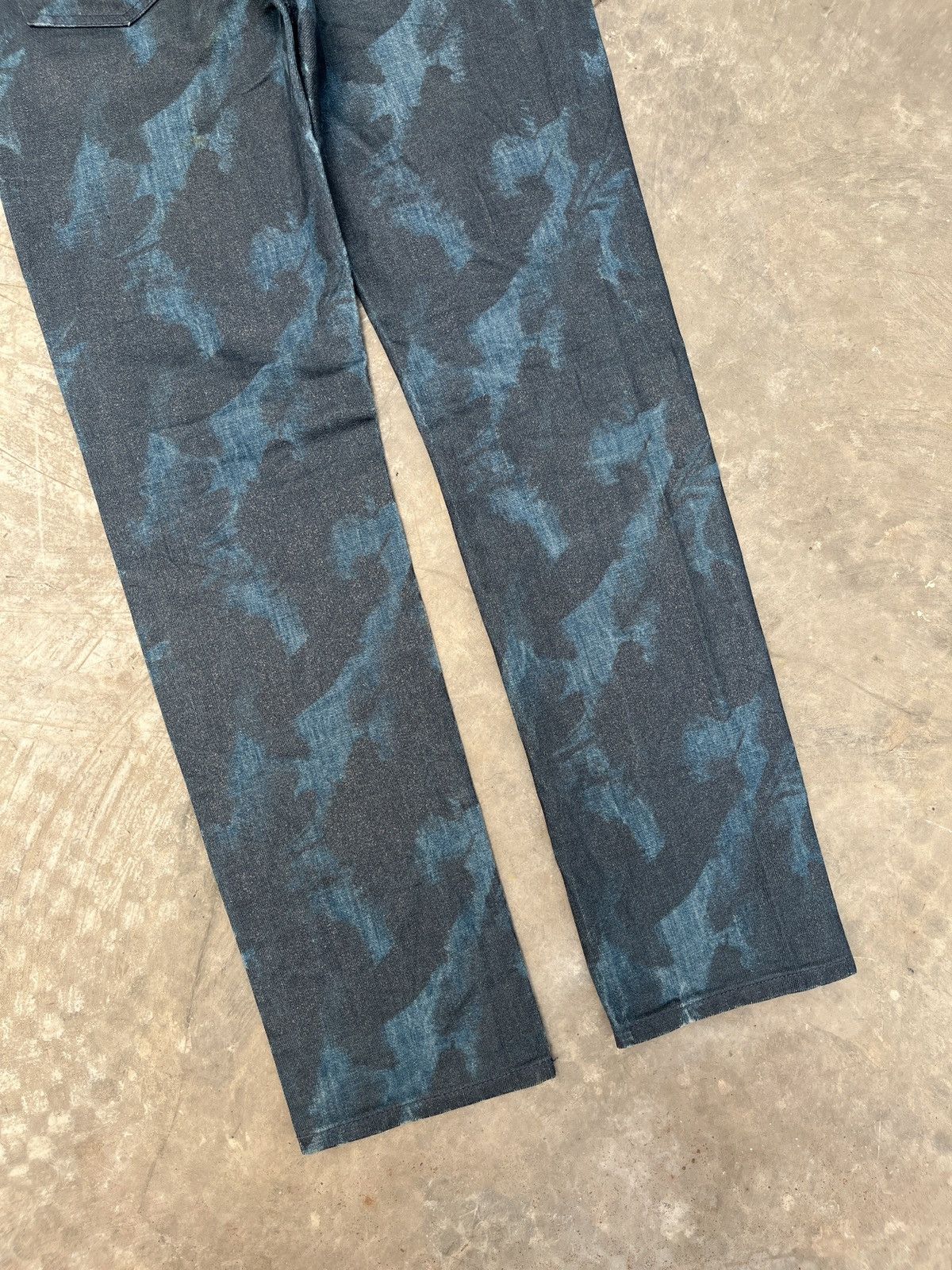 Swagger SAMPLE Swagger Waxed Blue Denim Jeans Size US 31 - 16 Thumbnail