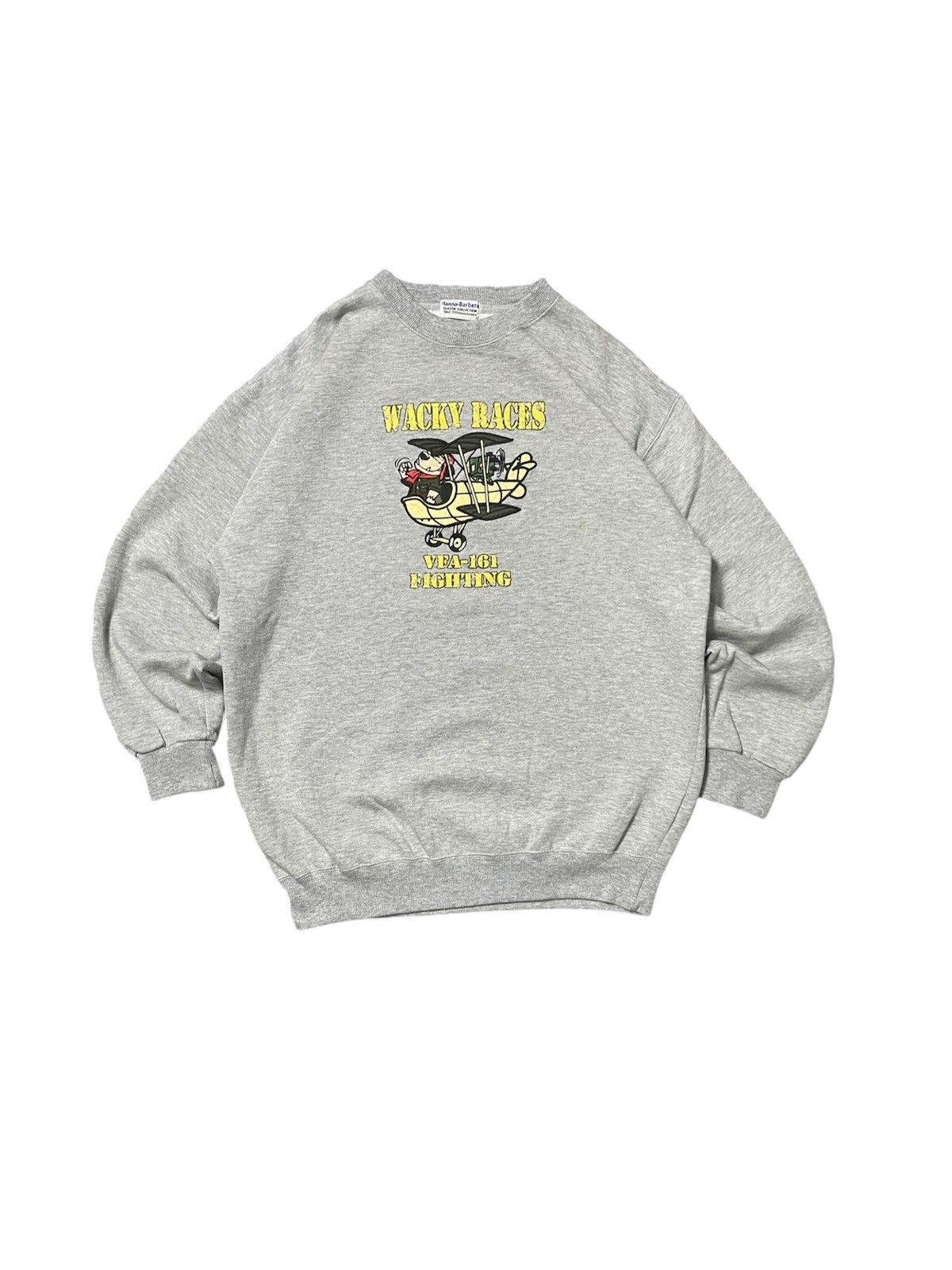 VINTAGE 1999 HANNA BARBERA WACKY RACES ARMY STYLE CREWNECK