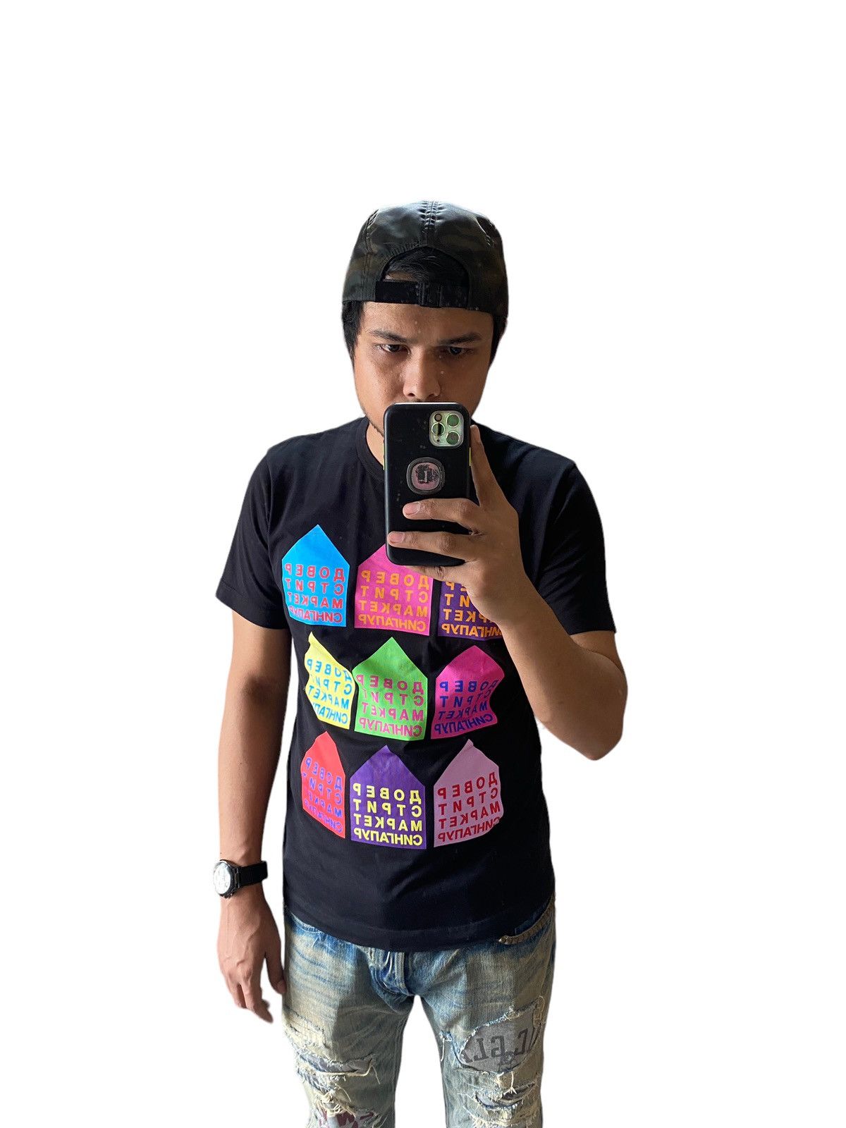 Comme des Garcons Dover Street Market Big Logo Spell Out Tee S fit to M Size US S / EU 44-46 / 1 - 8 Thumbnail
