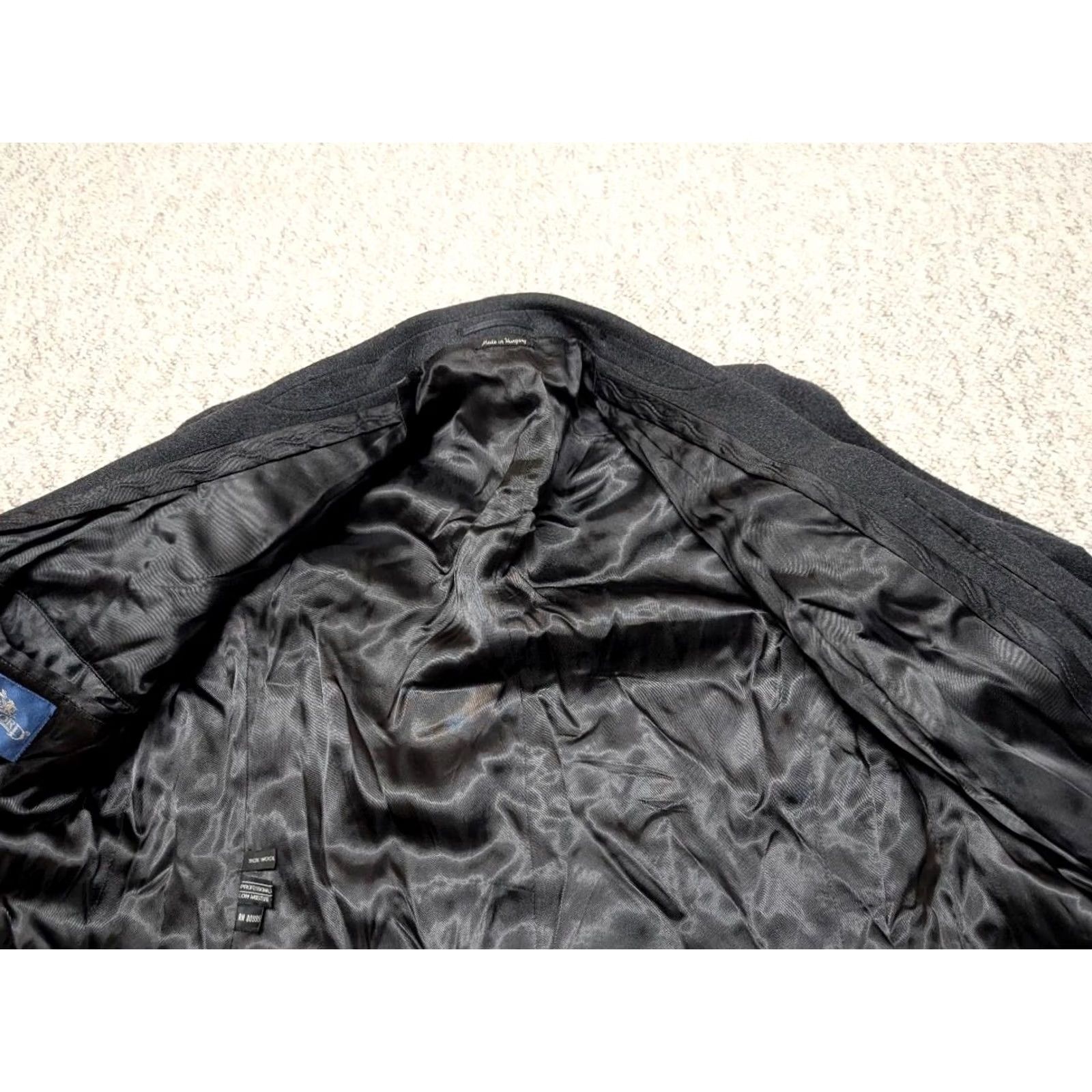 Stafford VINTAGE Stafford Overcoat Wool Black 40R Long Double Breasted Coat Mens XS? Size US M / EU 48-50 / 2 - 7 Thumbnail