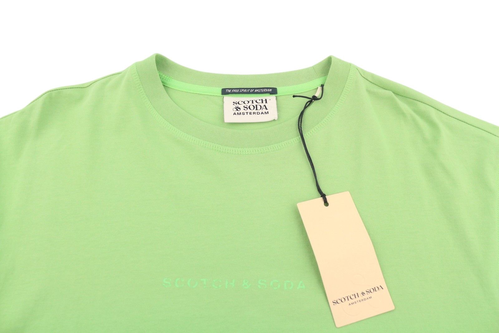 Scotch & Soda M Green Cotton Oversized Crew Neck T-Shirt 88581 Size US M / EU 48-50 / 2 - 4 Thumbnail