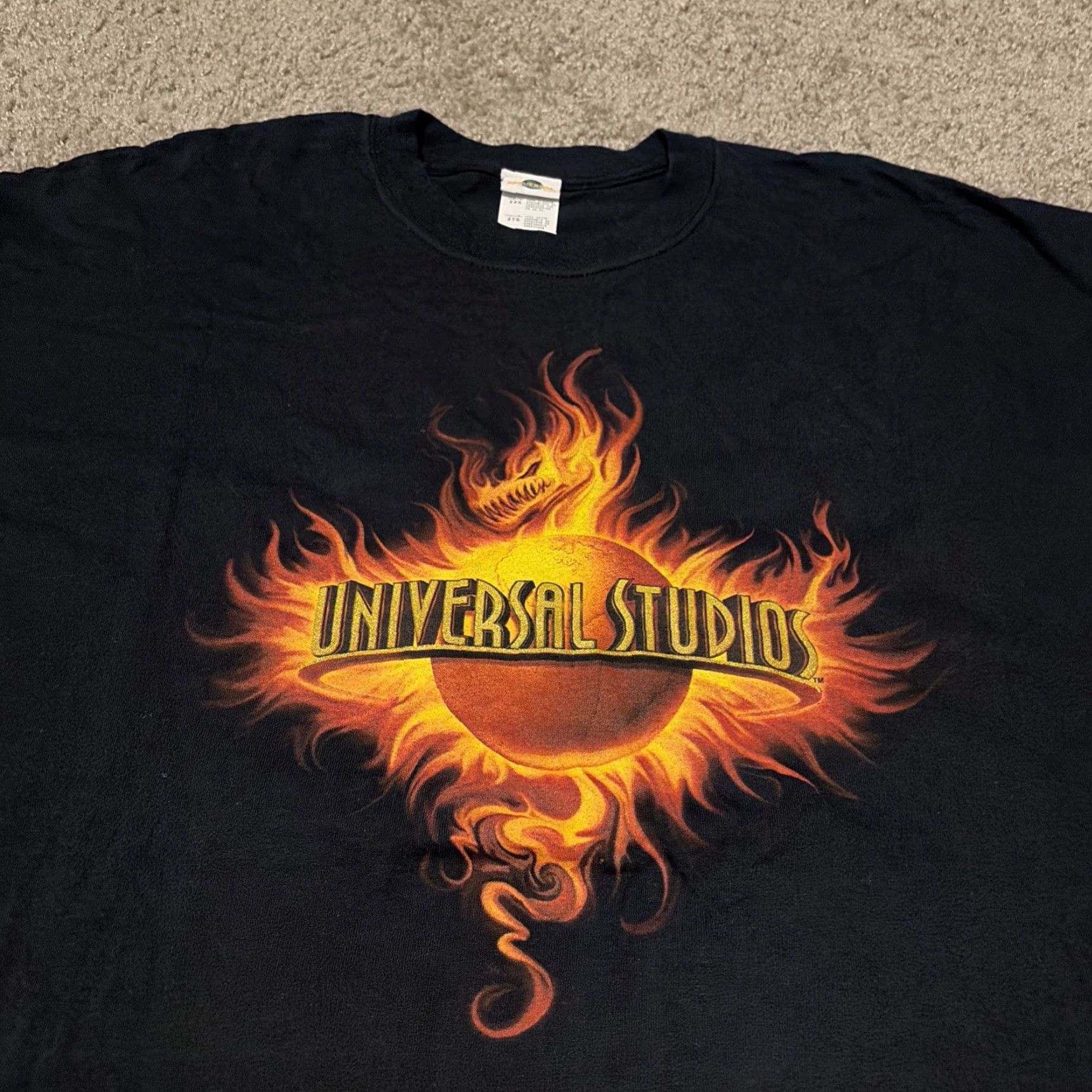 Vintage VINTAGE Universal Studios Fire Dragon Black 2XL T-Shirt Men 90s Shirt Size US XXL / EU 58 / 5 - 3 Thumbnail