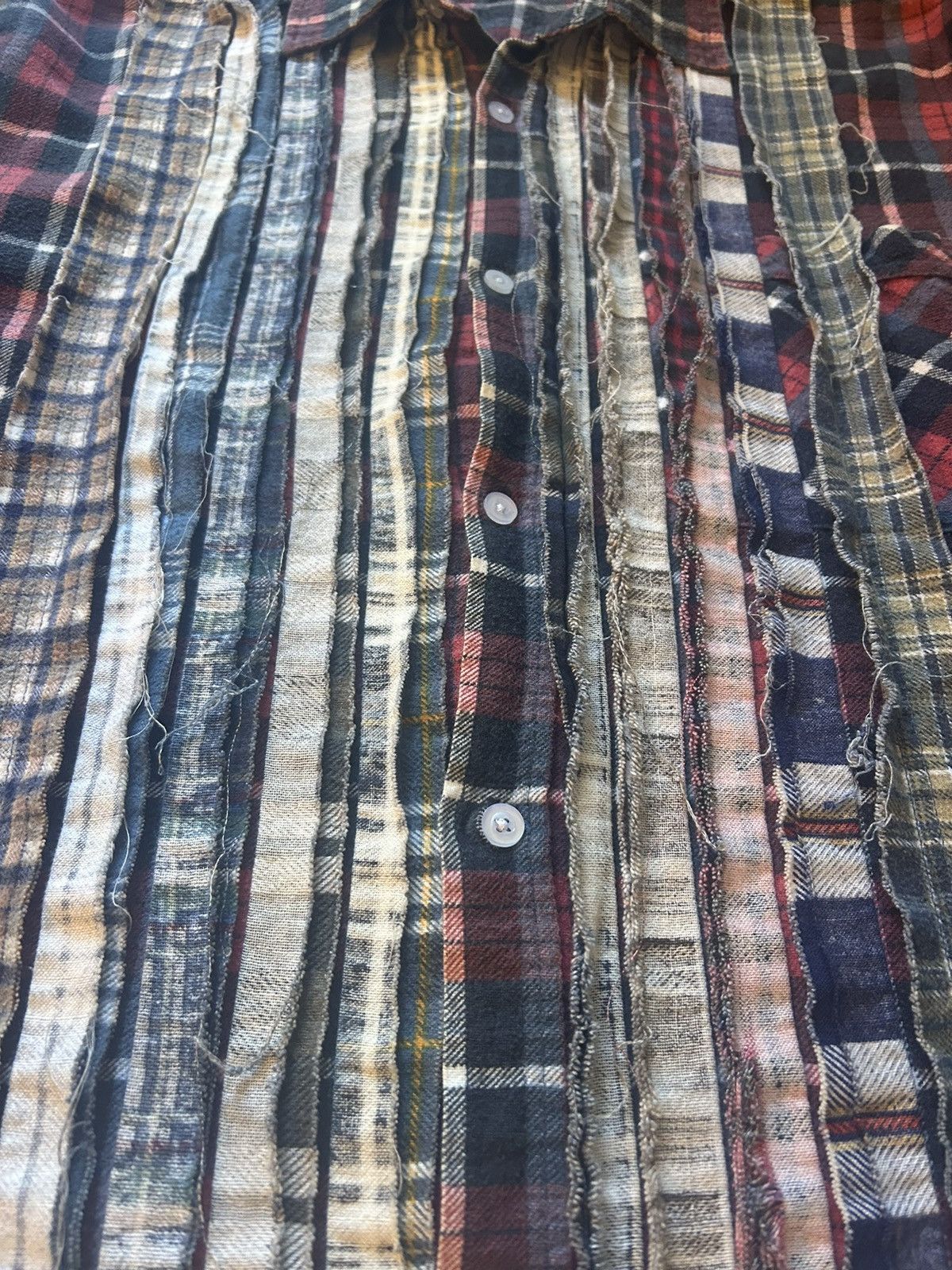 Needles × Nepenthes Needles Rebuild Ribbon Cut Flannel Shirt Size US L / EU 52-54 / 3 - 3 Thumbnail