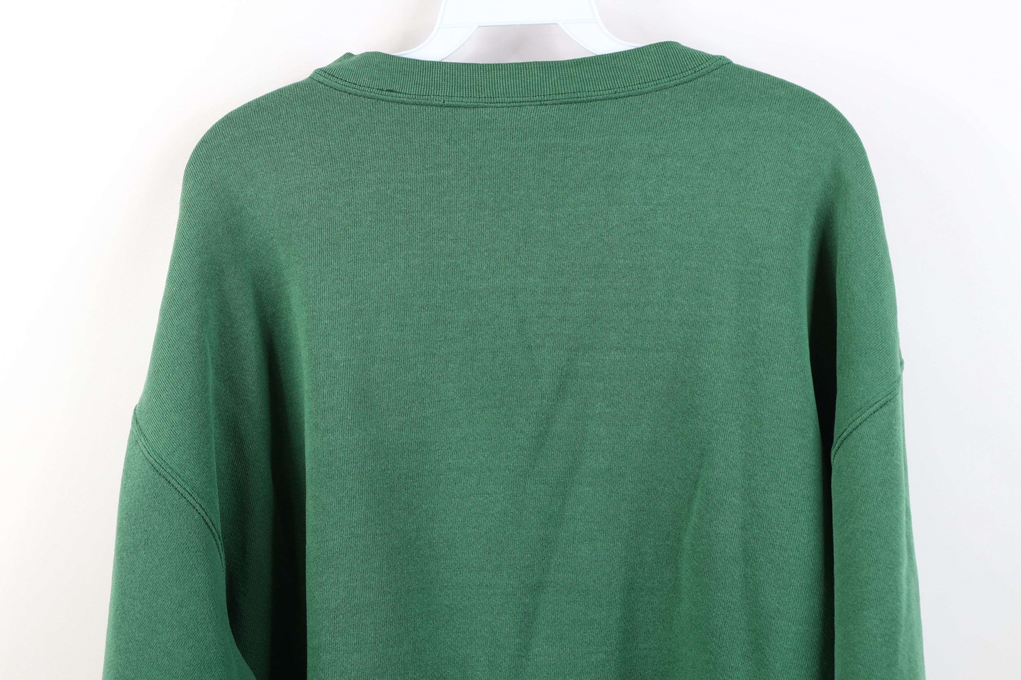 Vintage Vintage 90s Streetwear Blank Crewneck Sweatshirt Green Size US L / EU 52-54 / 3 - 16 Thumbnail