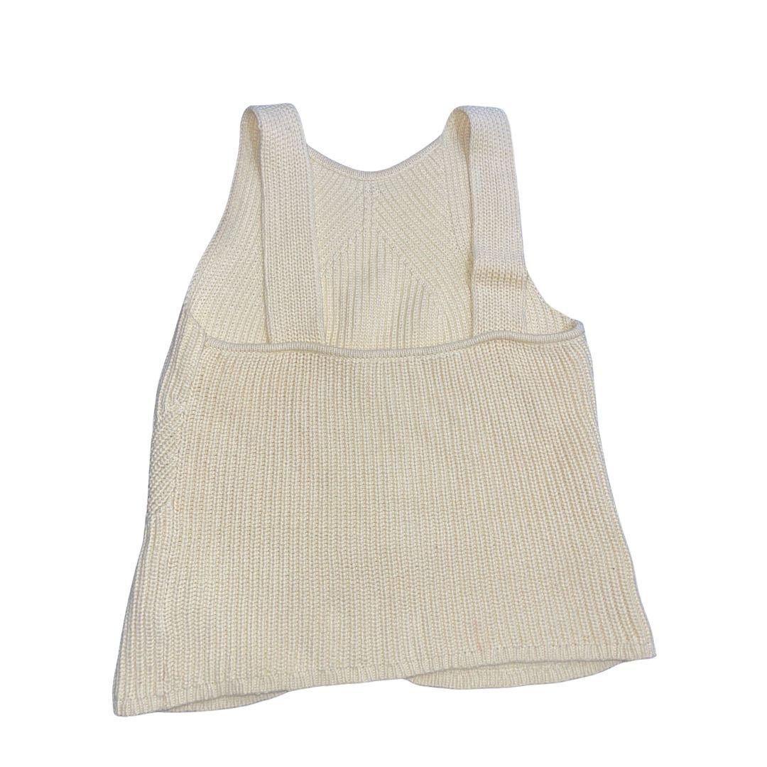 Express Butter Yellow Chunky Knit Sleeveless Sweater Top Small Boho Size S / US 4 / IT 40 - 3 Thumbnail