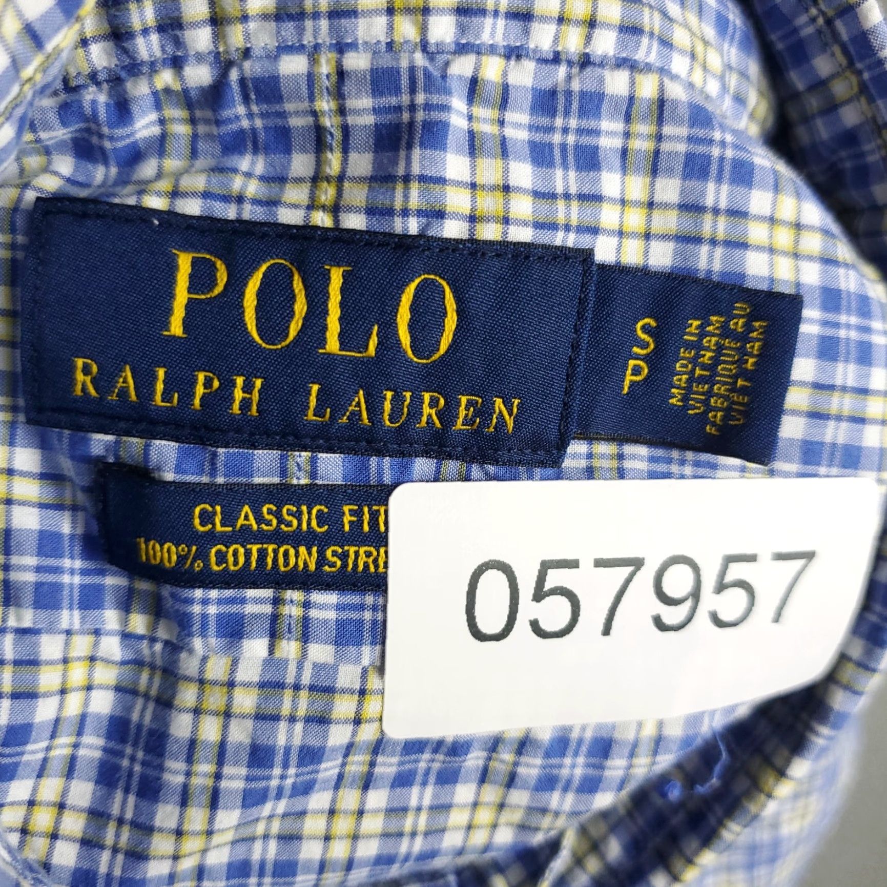 Ralph Lauren Ralph Lauren Shirt Men Small Blue Plaid Button-Front Long Sleeve Casual Dress Shirt - Regular Fit, Cotton, Classic Preppy Style Size US S / EU 44-46 / 1 - 7 Thumbnail