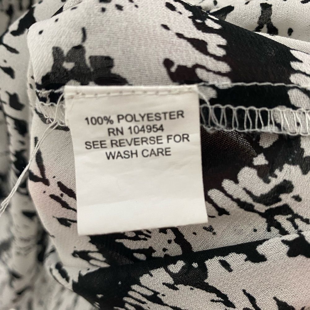 Other Antilia Femme Women’s Size L Abstract Black White Cap Sleeve Size L / US 10 / IT 46 - 4 Thumbnail