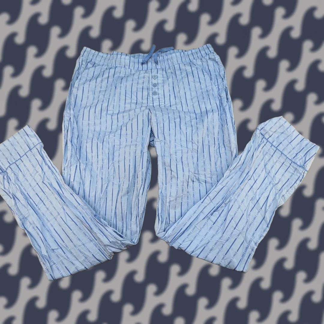 Vintage Joop! Mens Pants Striped Cotton Blue LOOKS Wolfgang Joop Drawstring XL Pants Casual Regular Mens Size US 36 / EU 52 - 1 Thumbnail