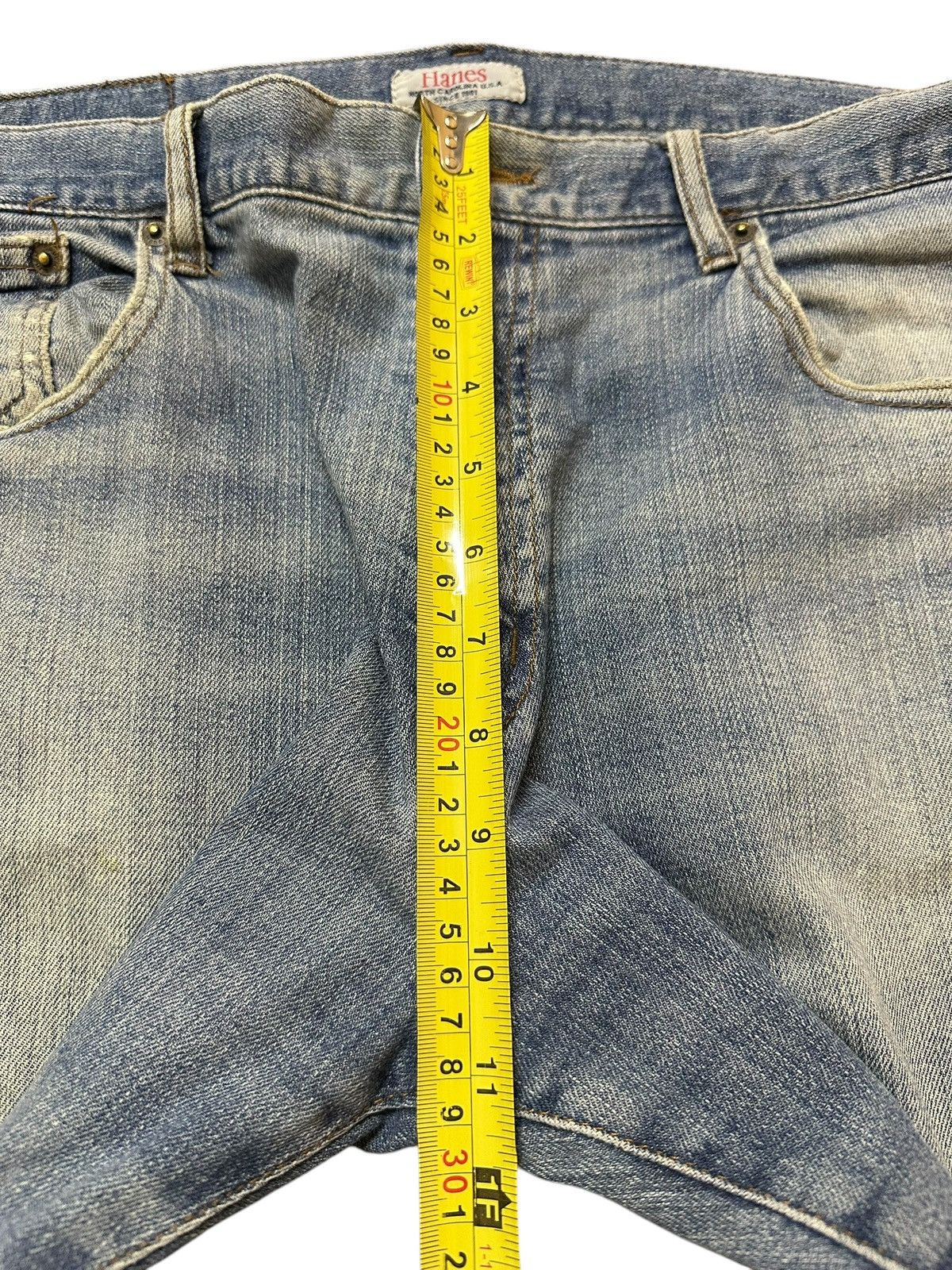 Hanes Vintage 90s Hanes Faded Wash Destroyed Distressed Jeans Size US 34 / EU 50 - 15 Thumbnail